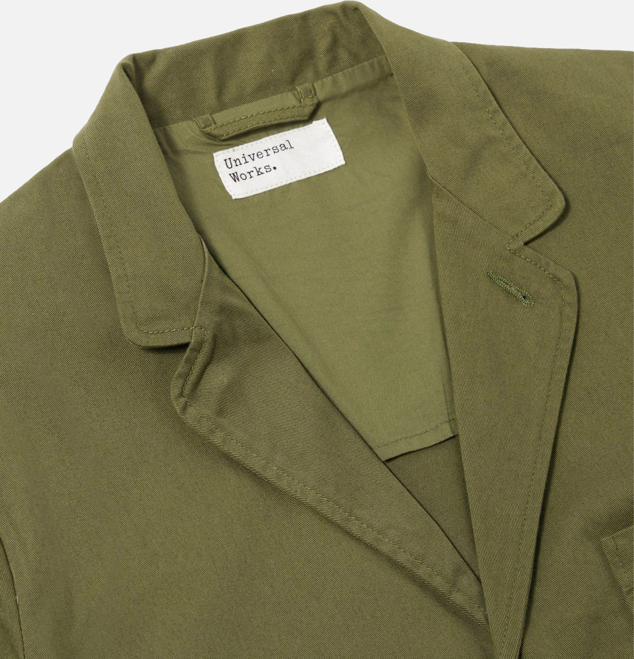 Three Button Jacket Twill Olive