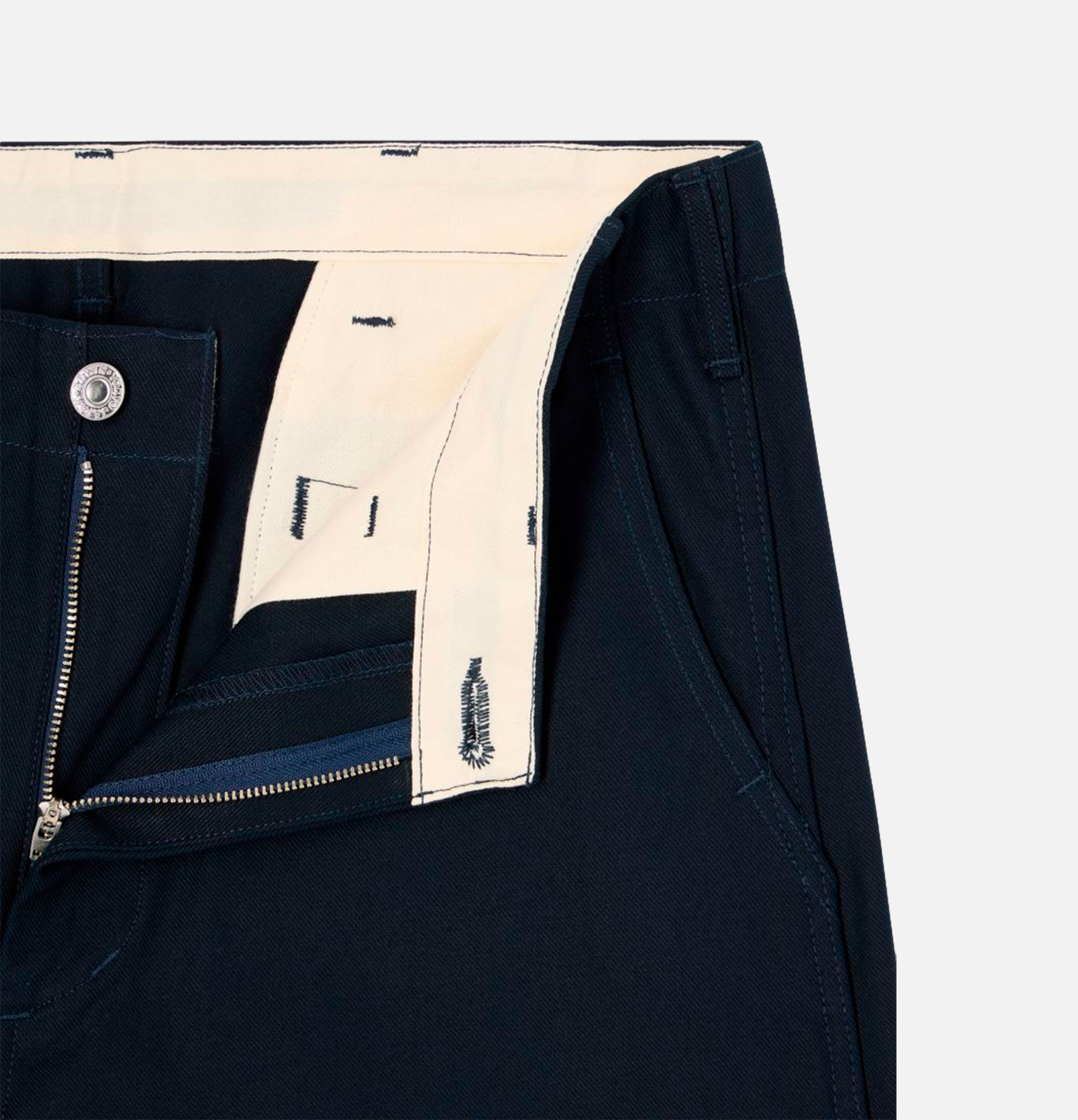 Wide Trousers Navy Unwashed