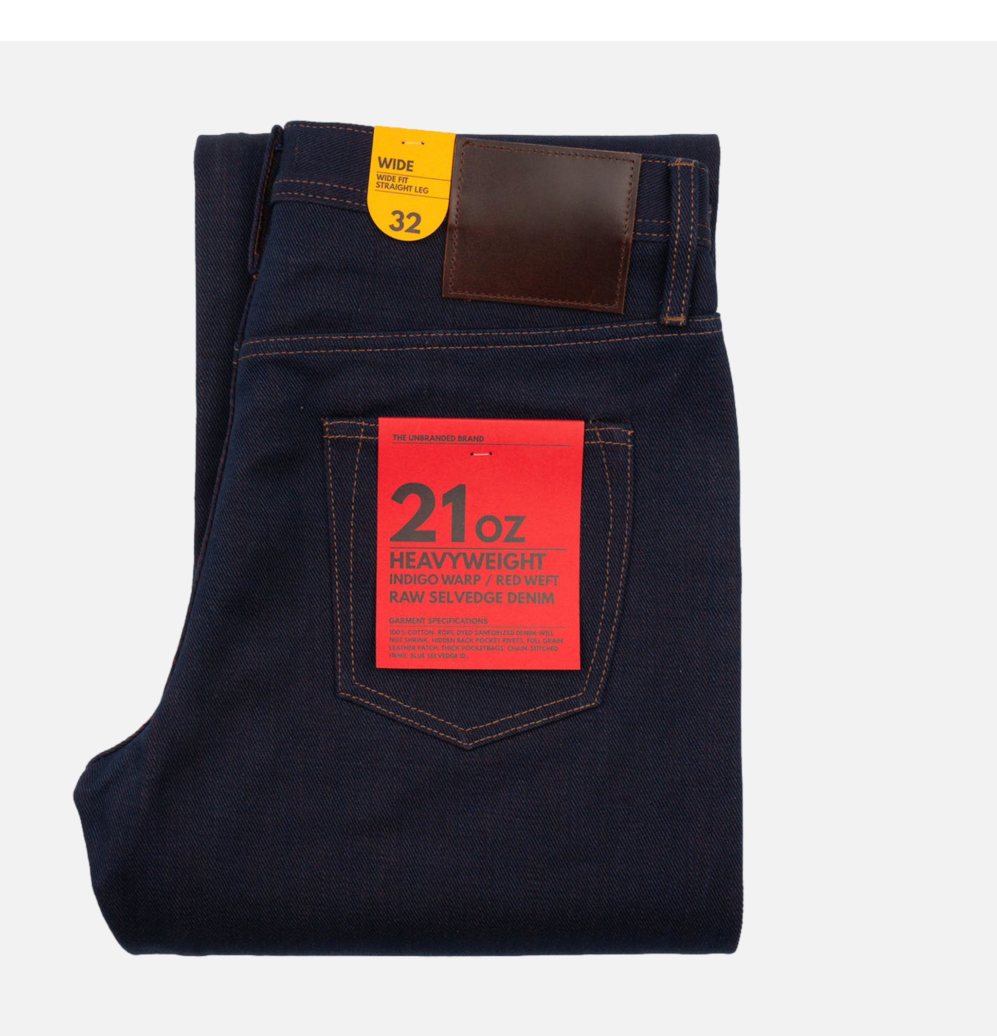 Wide Fit 21oz Red Weft Indigo