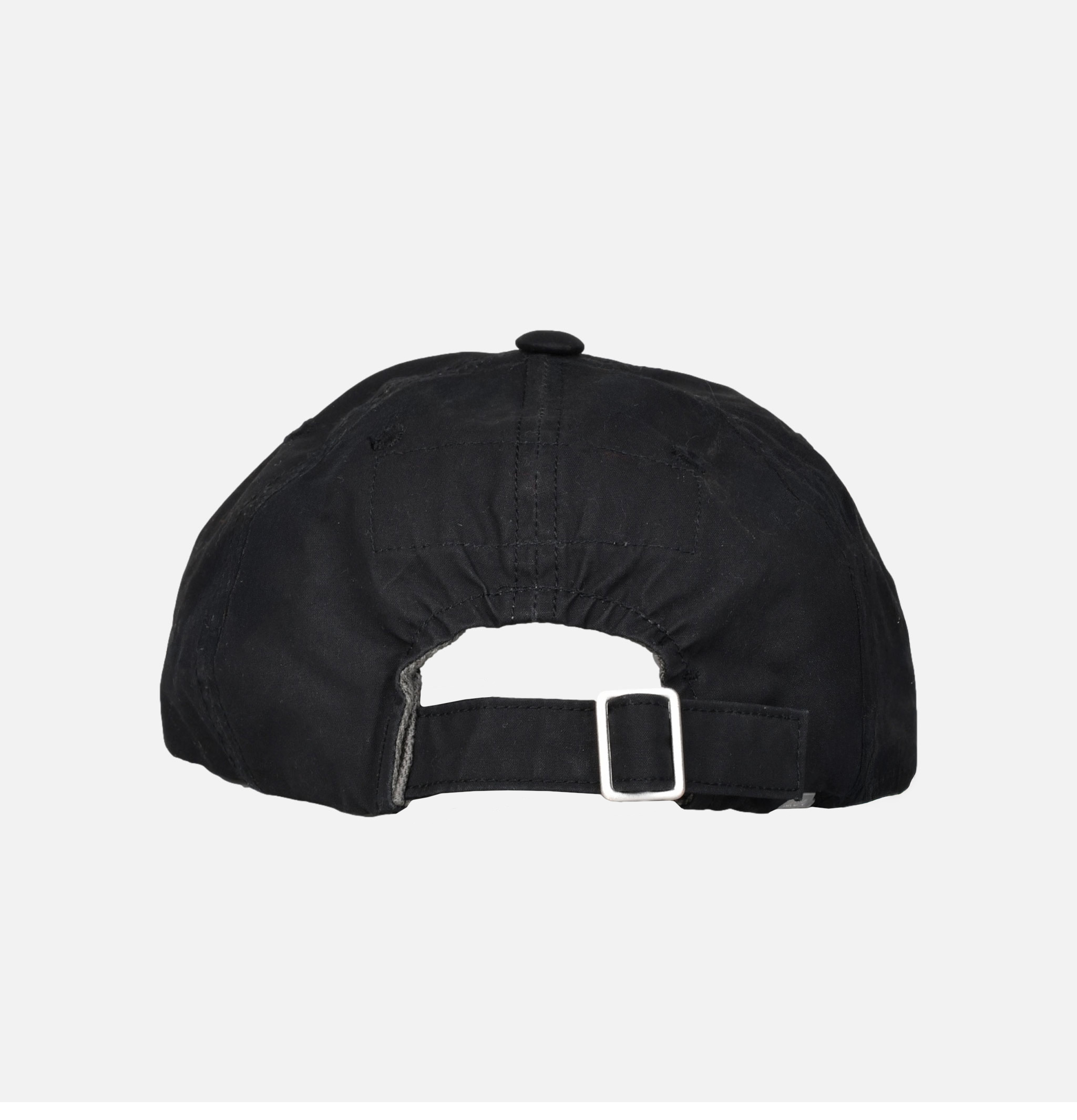 Waxed Cotton Ball Cap Buckle Black