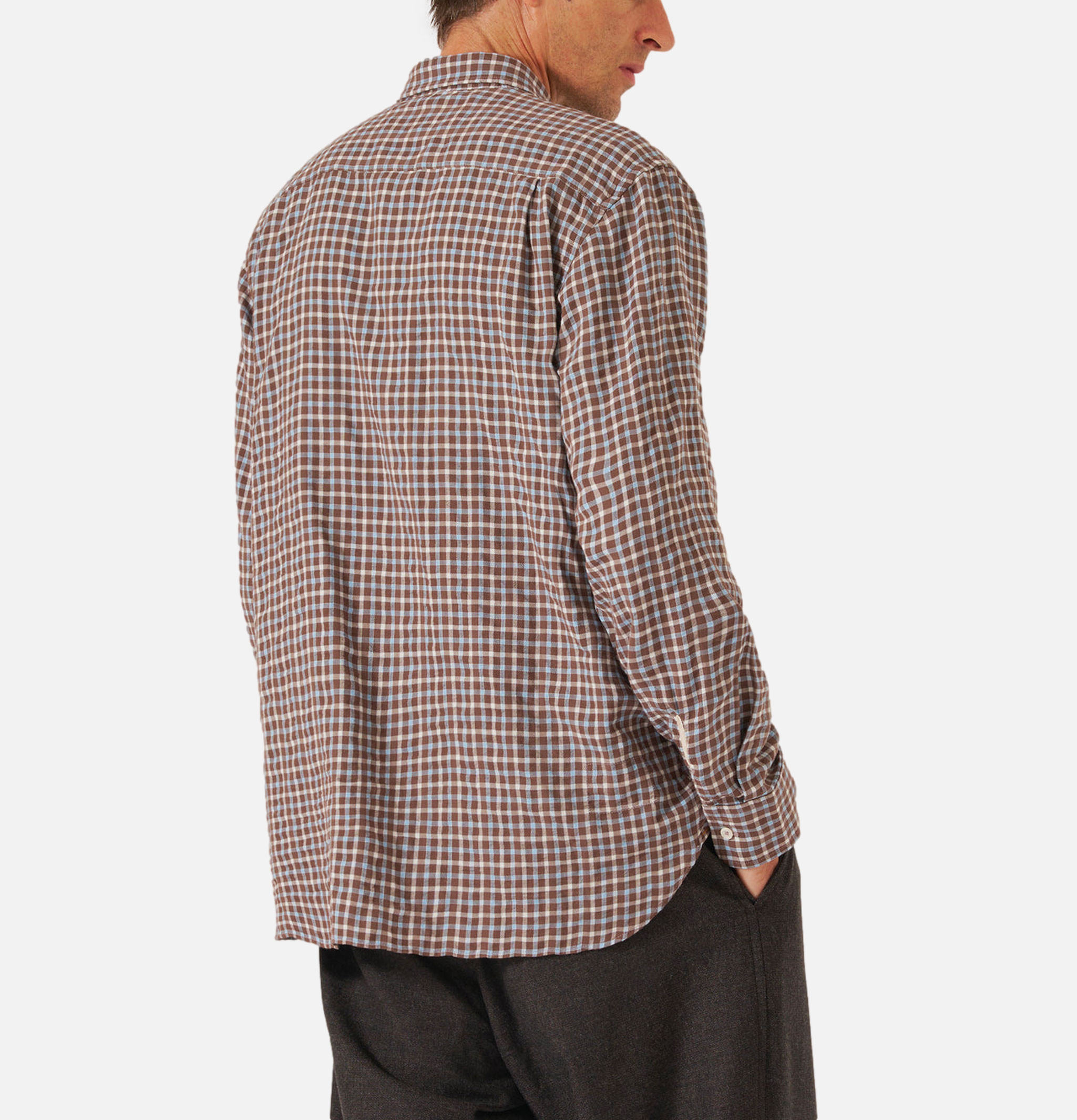 Station Shirt Check Brown