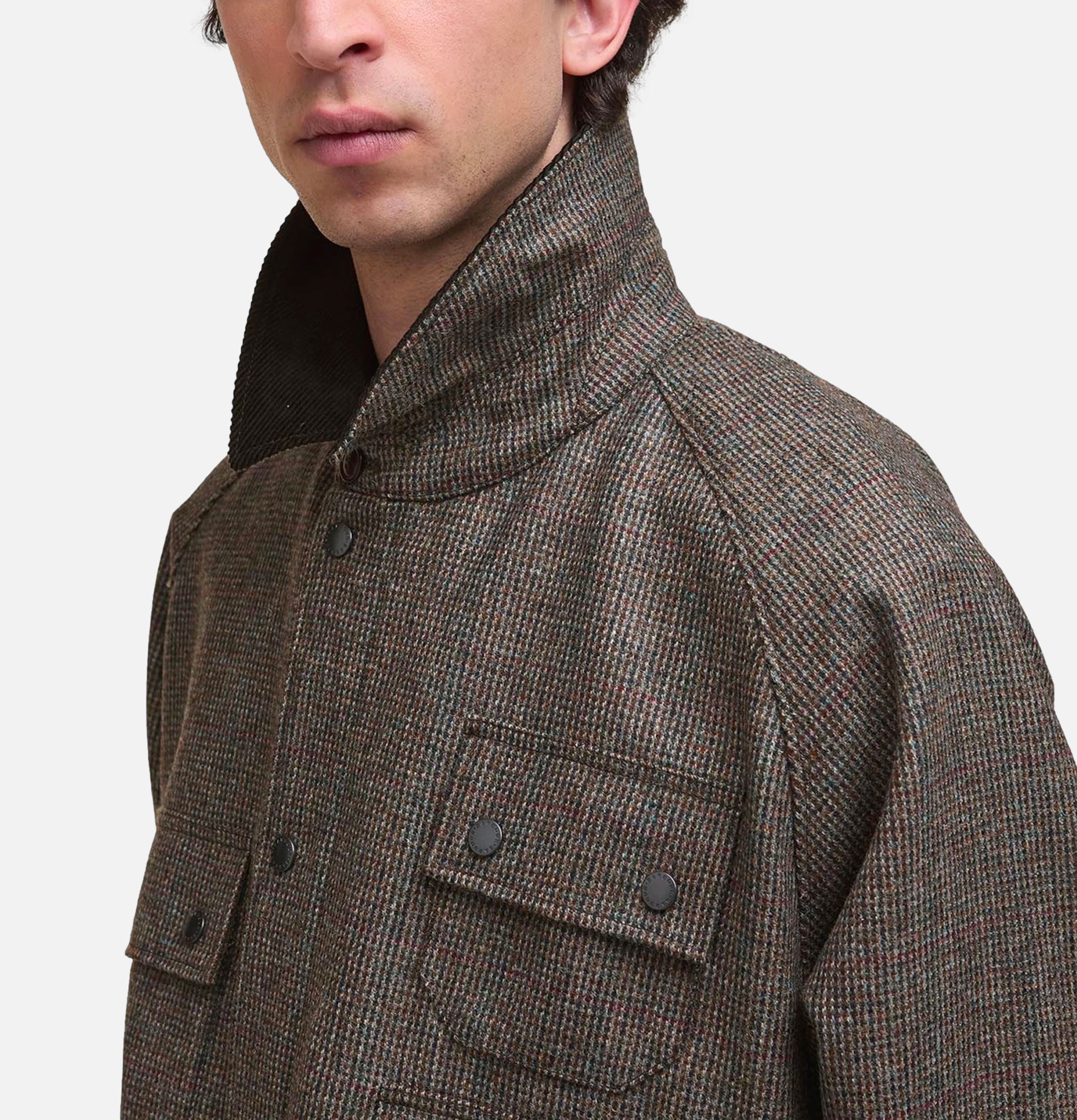 Editor Wool Jacket Olive Check