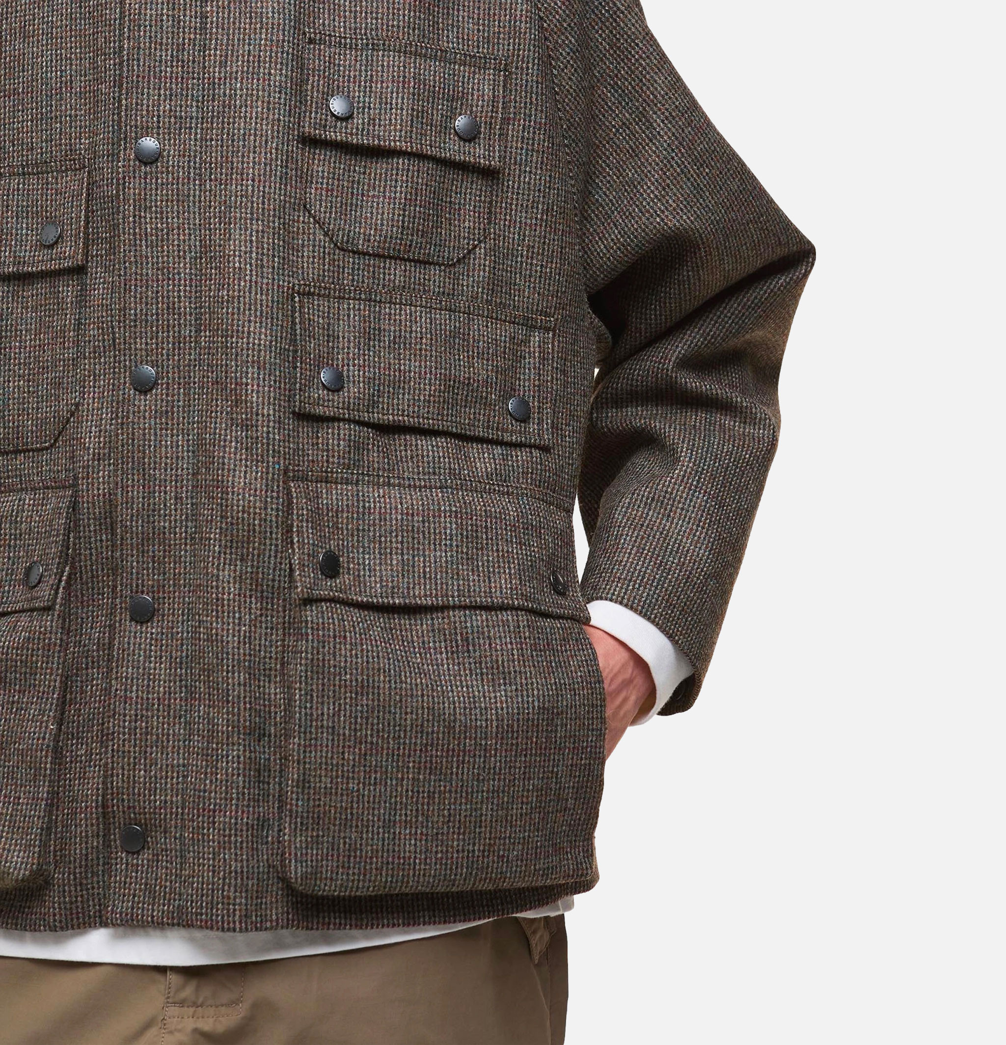 Editor Wool Jacket Olive Check