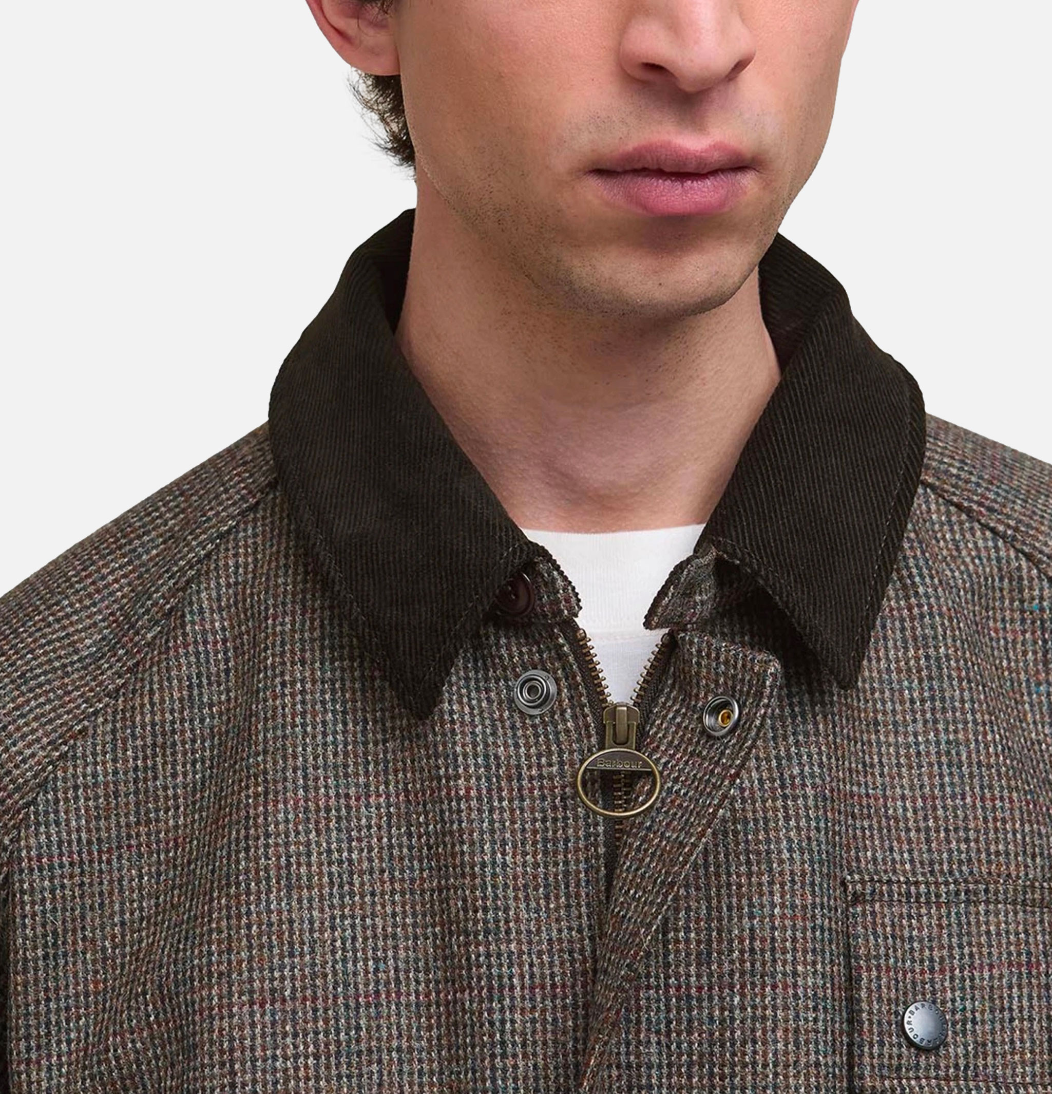 Editor Wool Jacket Olive Check