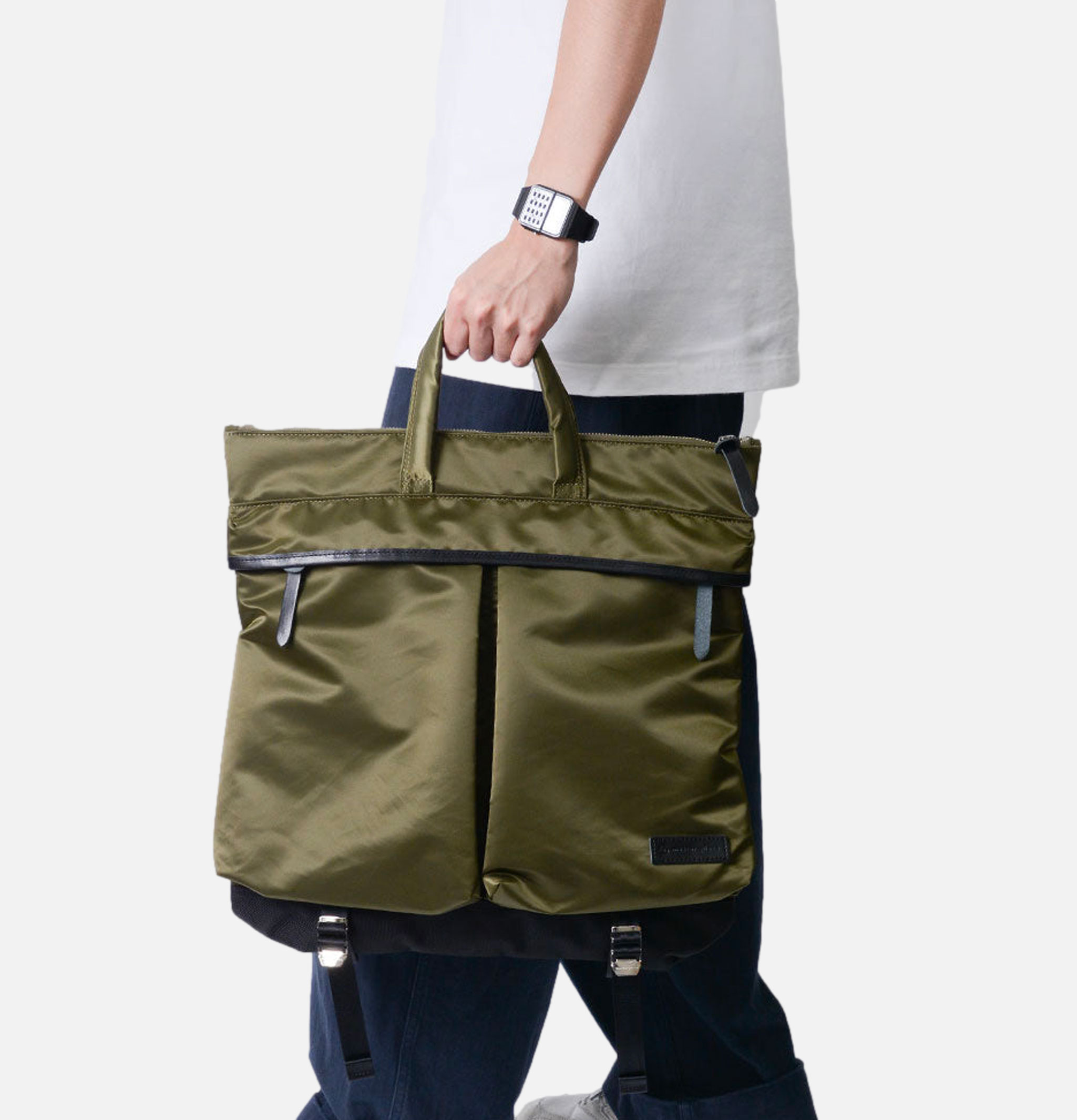 Master Piece Lightning Tote Bag M Khaki