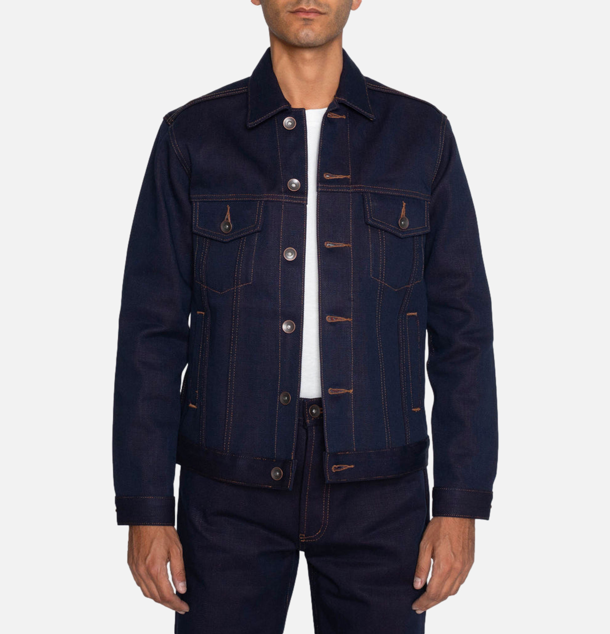 Unbranded Brand UB991 Jacket 21oz Red Weft Indigo