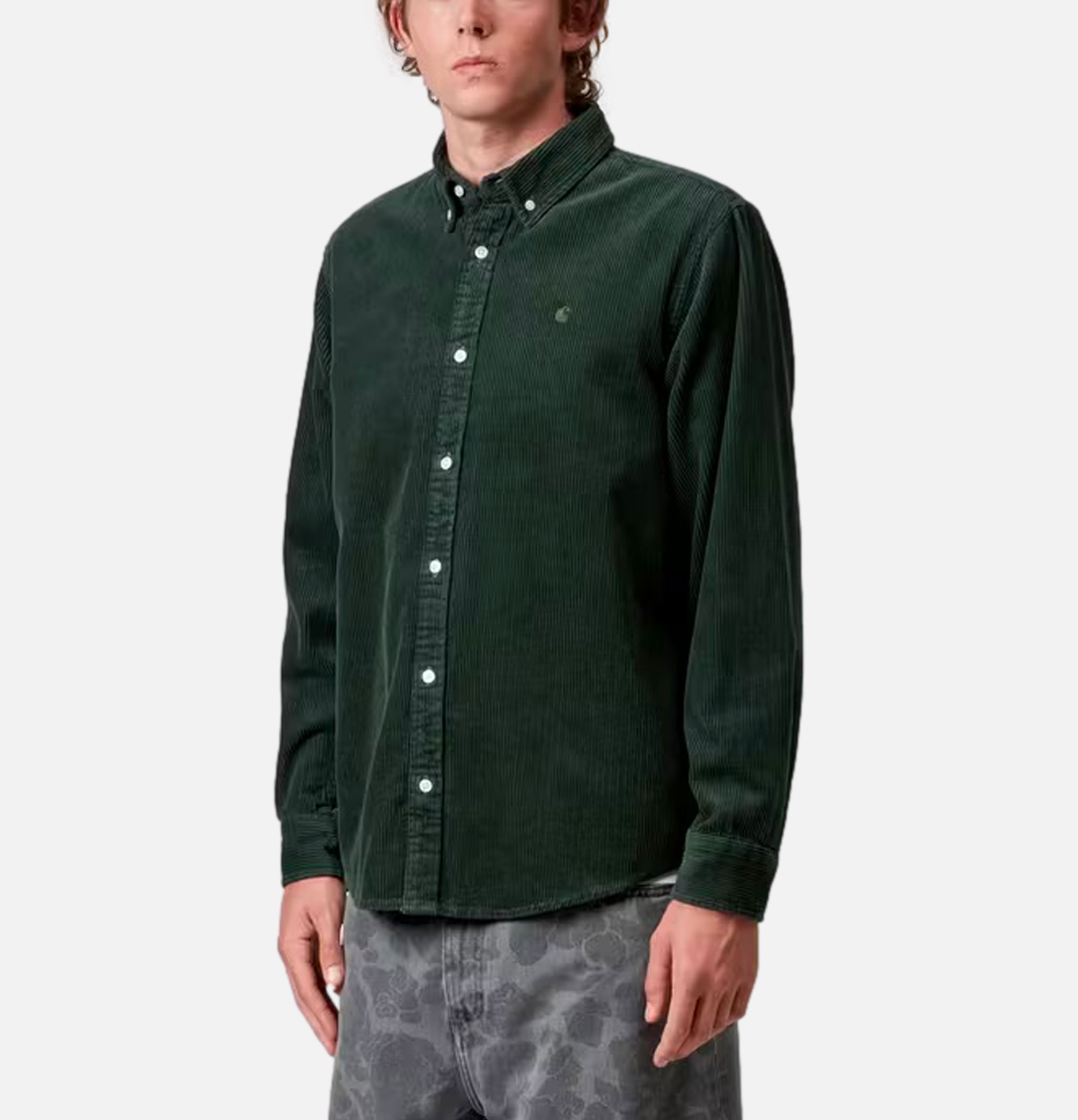 Carhartt WIP Madison Cord Sycamore Tree Long Sleeve Shirt Carhartt WIP Madison Cord Sycamore Tree Long Sleeve Shirt