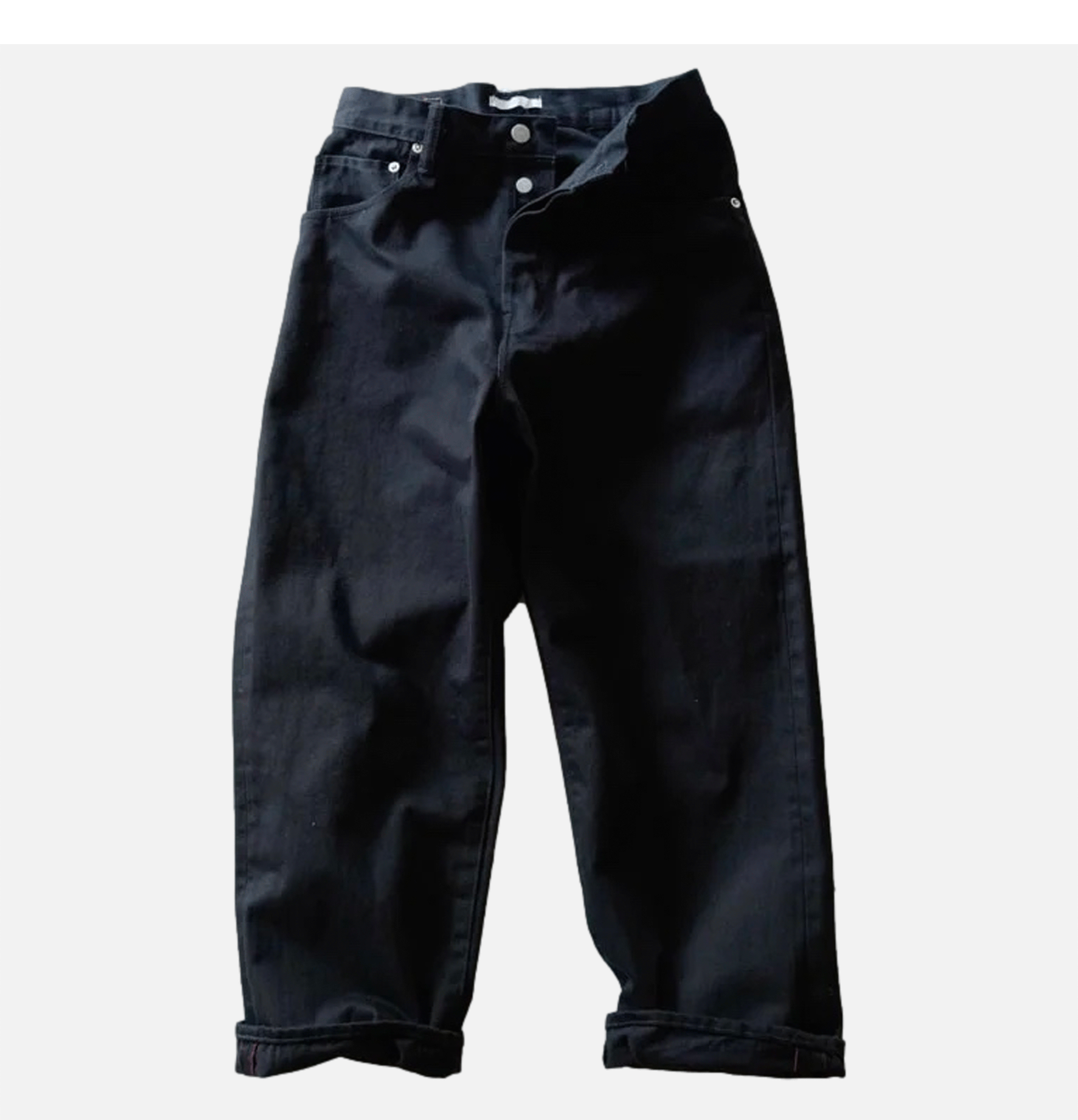 Back Buckle Denim Black