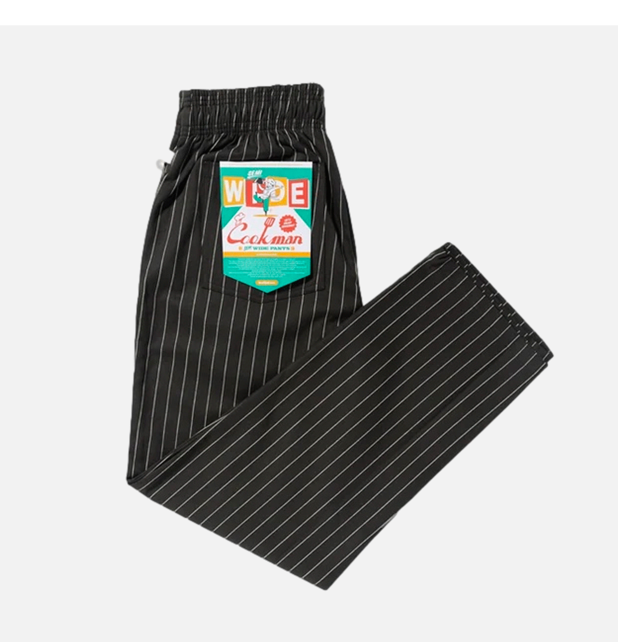 Cookman Semi-Wide Herringbone Stripe Charcoal Pants