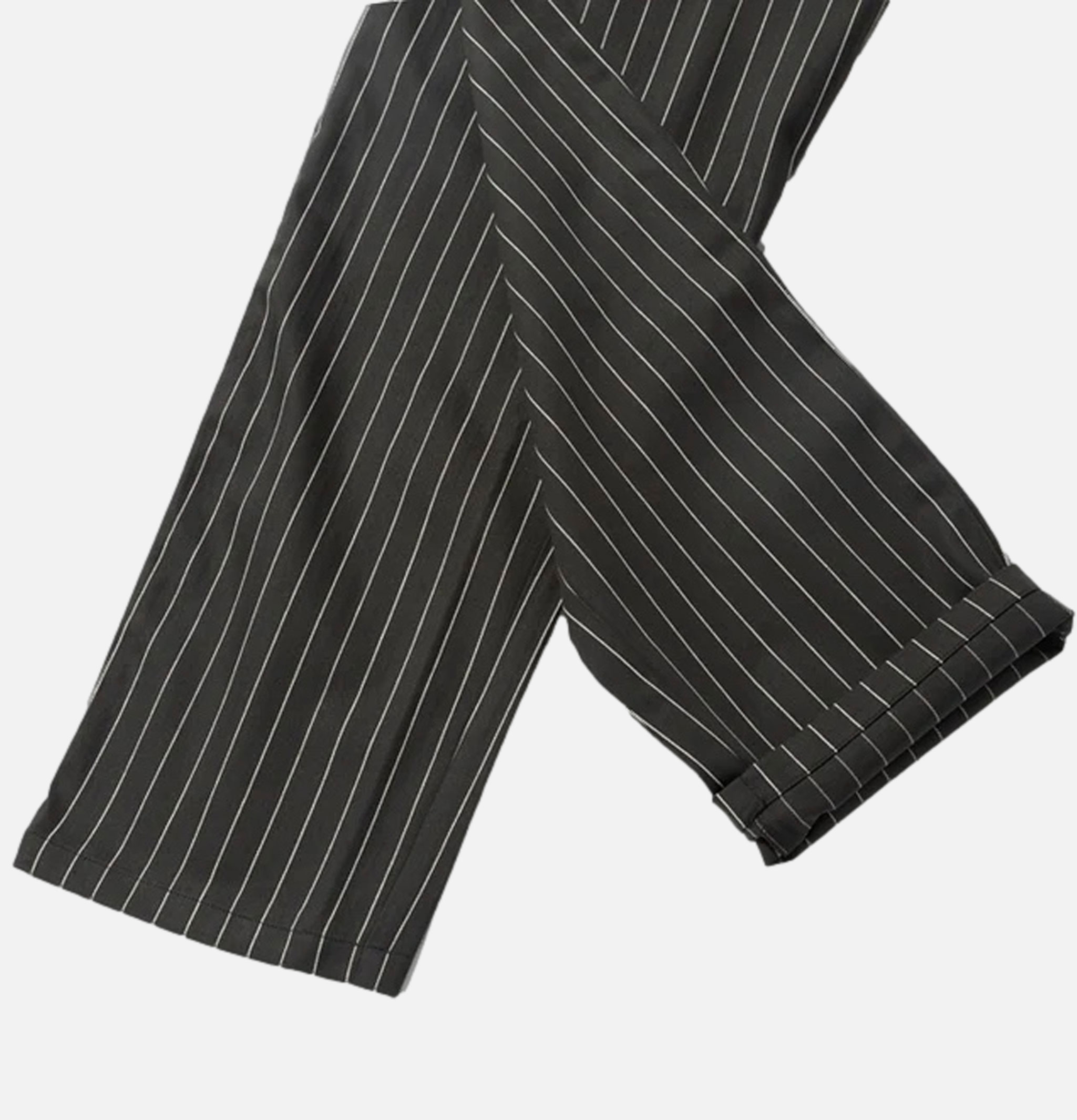 Cookman Semi-Wide Herringbone Stripe Charcoal Pants Cookman Semi-Wide Herringbone Stripe Charcoal Pants