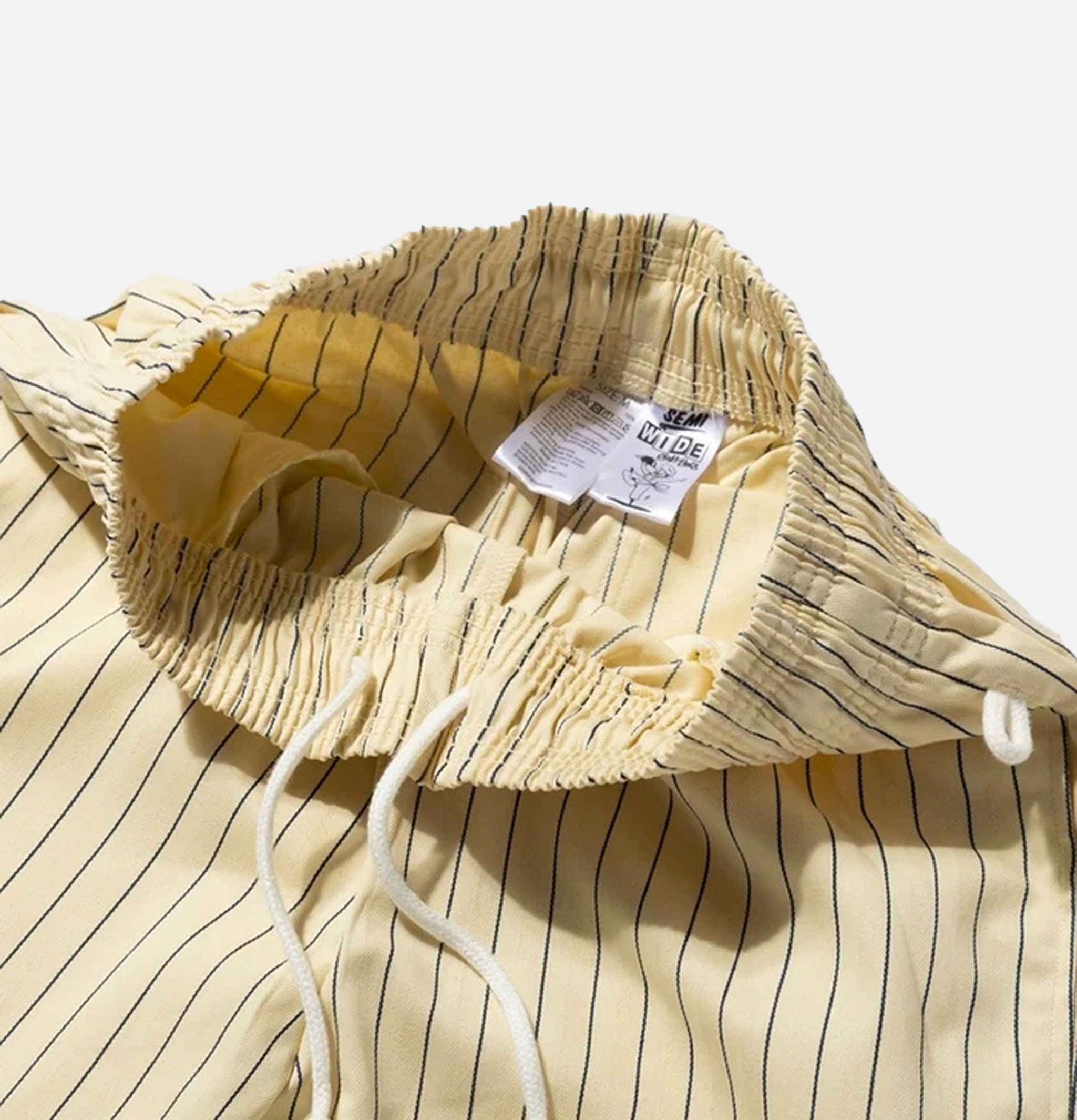 Cookman Semi-Wide Herringbone Stripe Cream Pants Cookman Semi-Wide Herringbone Stripe Cream Pants