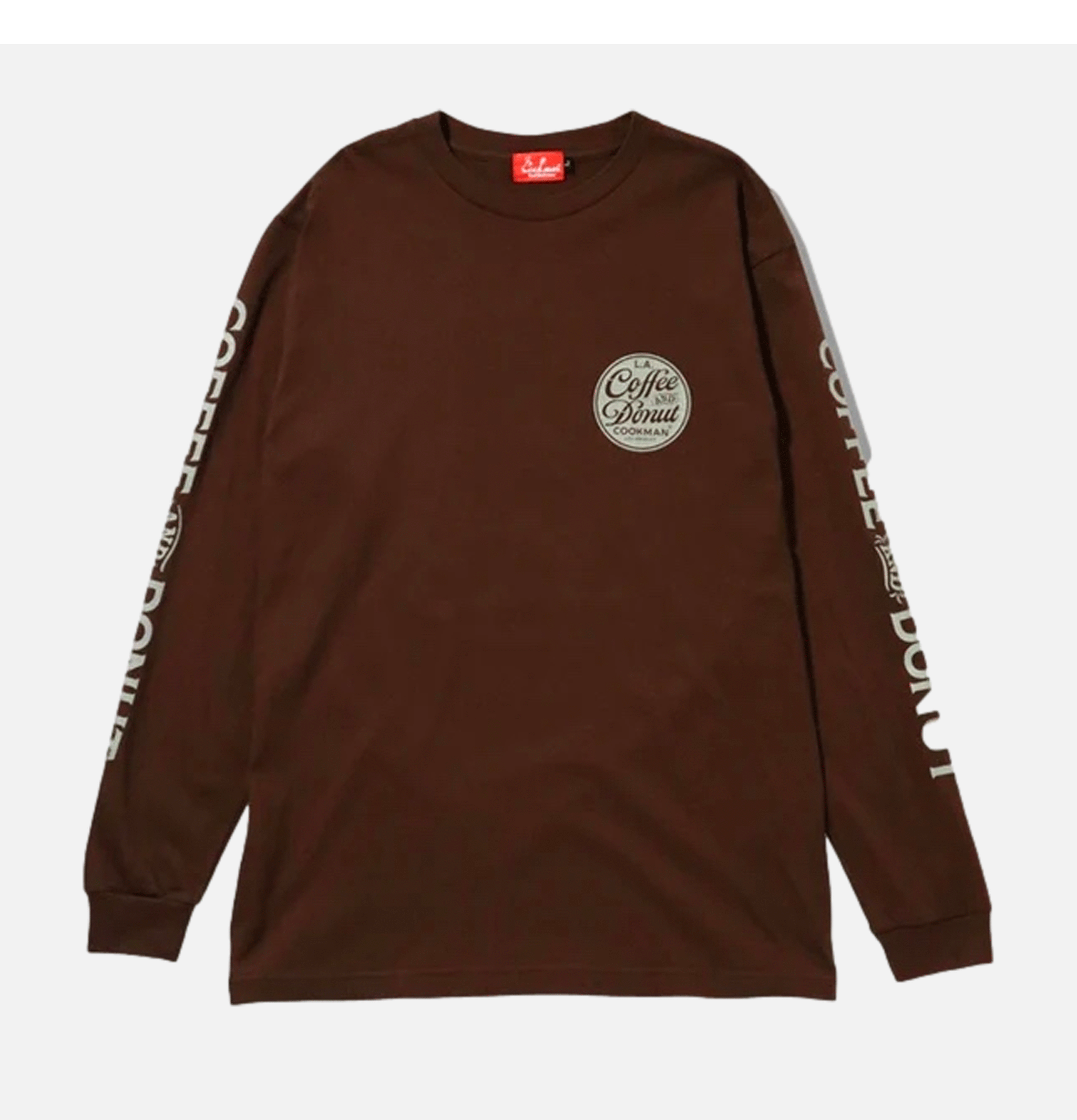 Cookman Tee Ls Coffee Donut Dark Brown