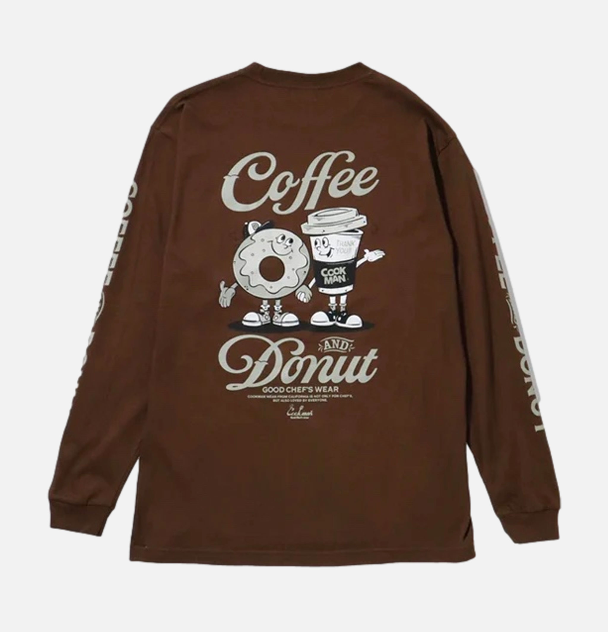Cookman Tee Ls Coffee Donut Dark Brown Cookman Tee Ls Coffee Donut Dark Brown