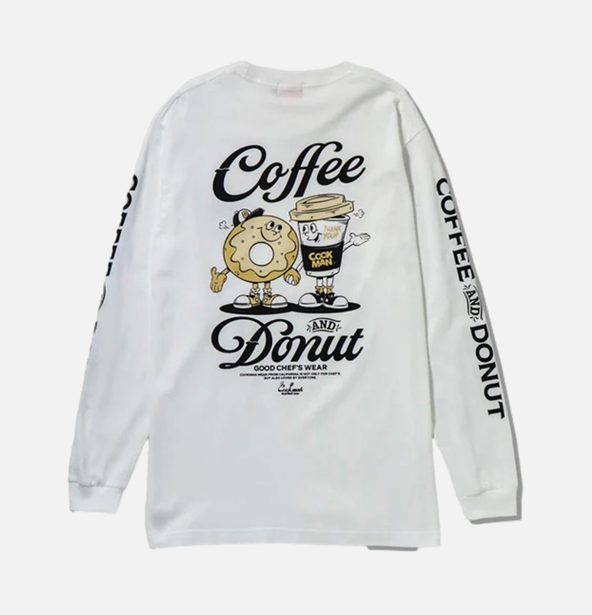 Cookman Tee Ls Coffee Donut White Cookman Tee Ls Coffee Donut White