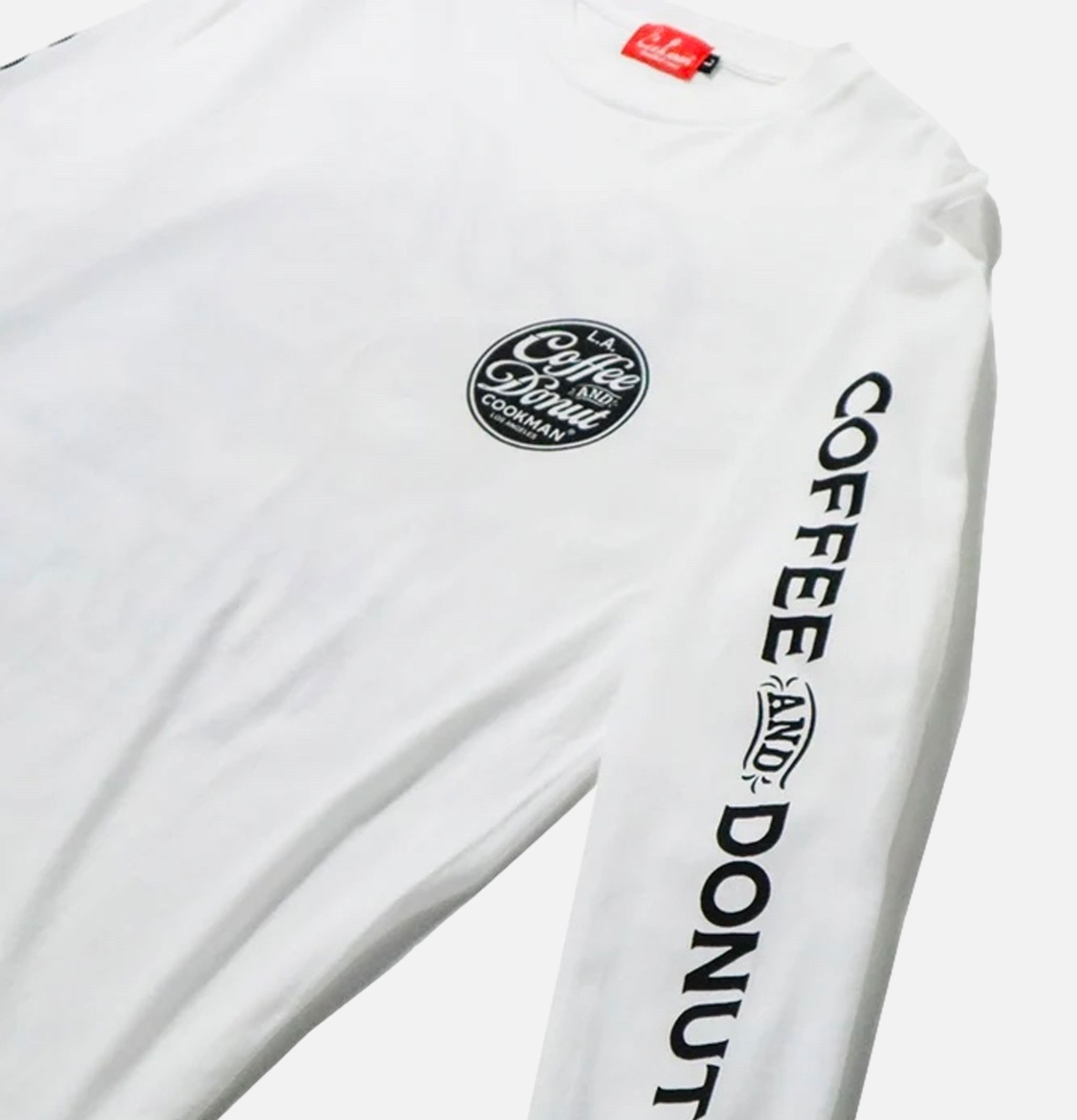 Cookman Tee Ls Coffee Donut White Cookman Tee Ls Coffee Donut White