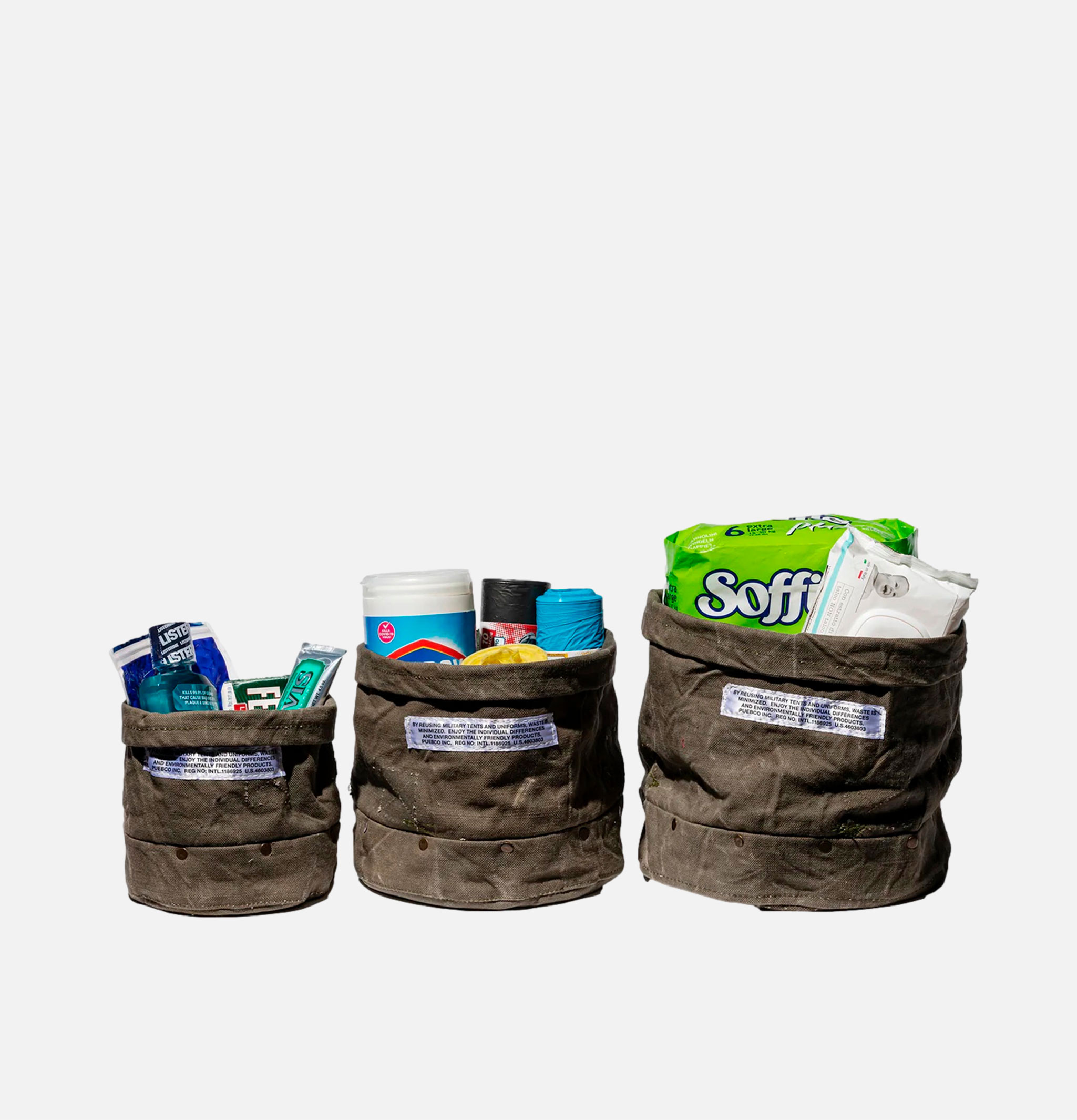 Canvas Rivet Pot Cover Small