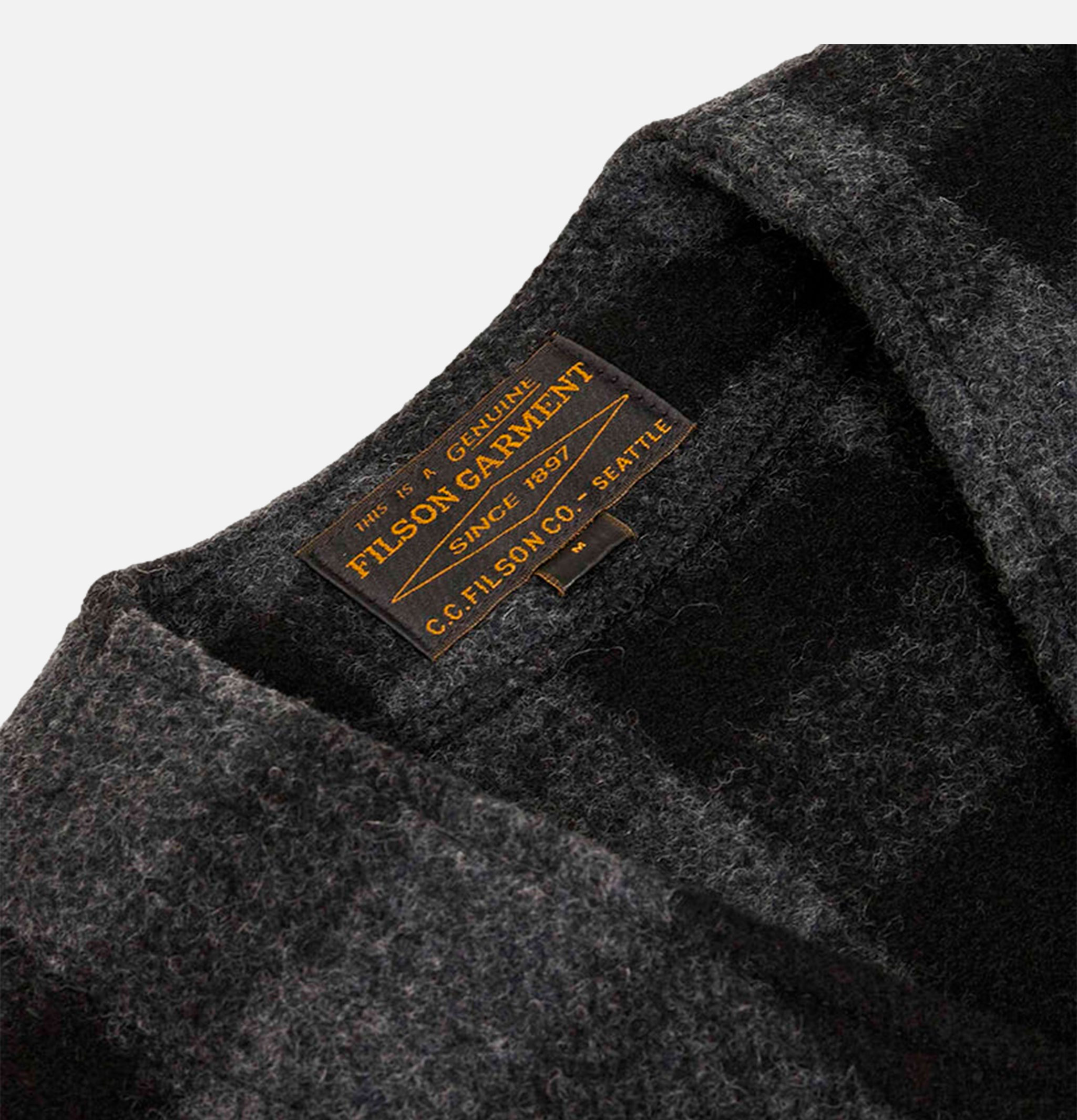 Mackinaw Wool Vest Charcoal Bl