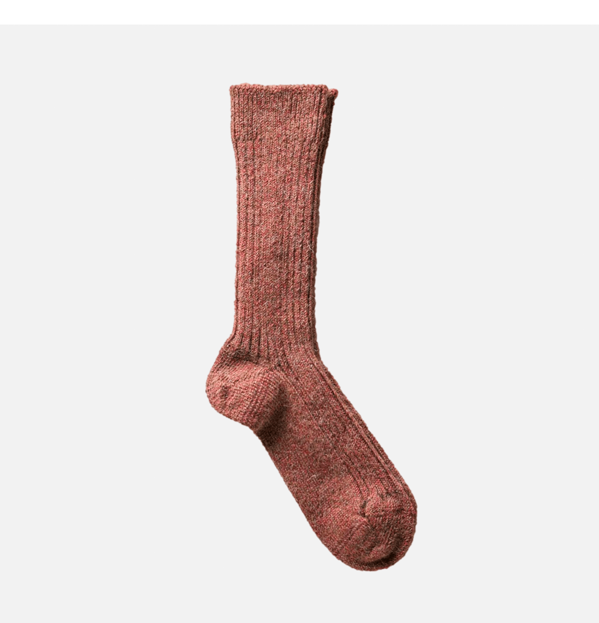 Alpaca Linenribbed Sock Brown
