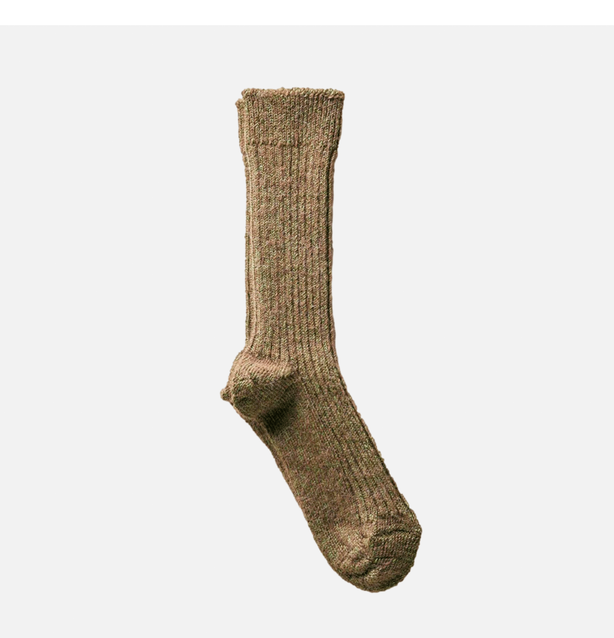 Alpaca Linenribbed Sock Green
