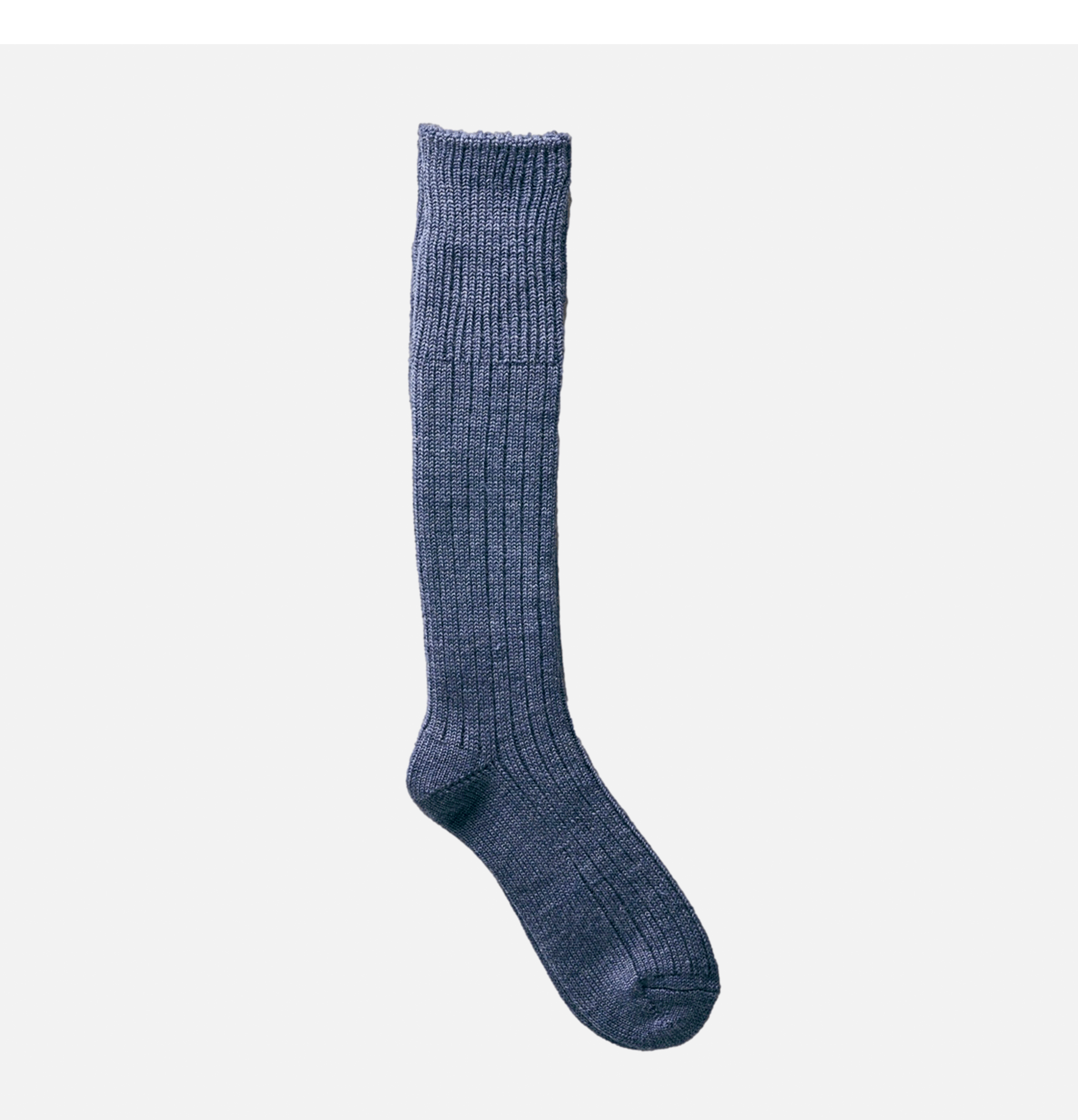 Wool Ribbed Knee Socks