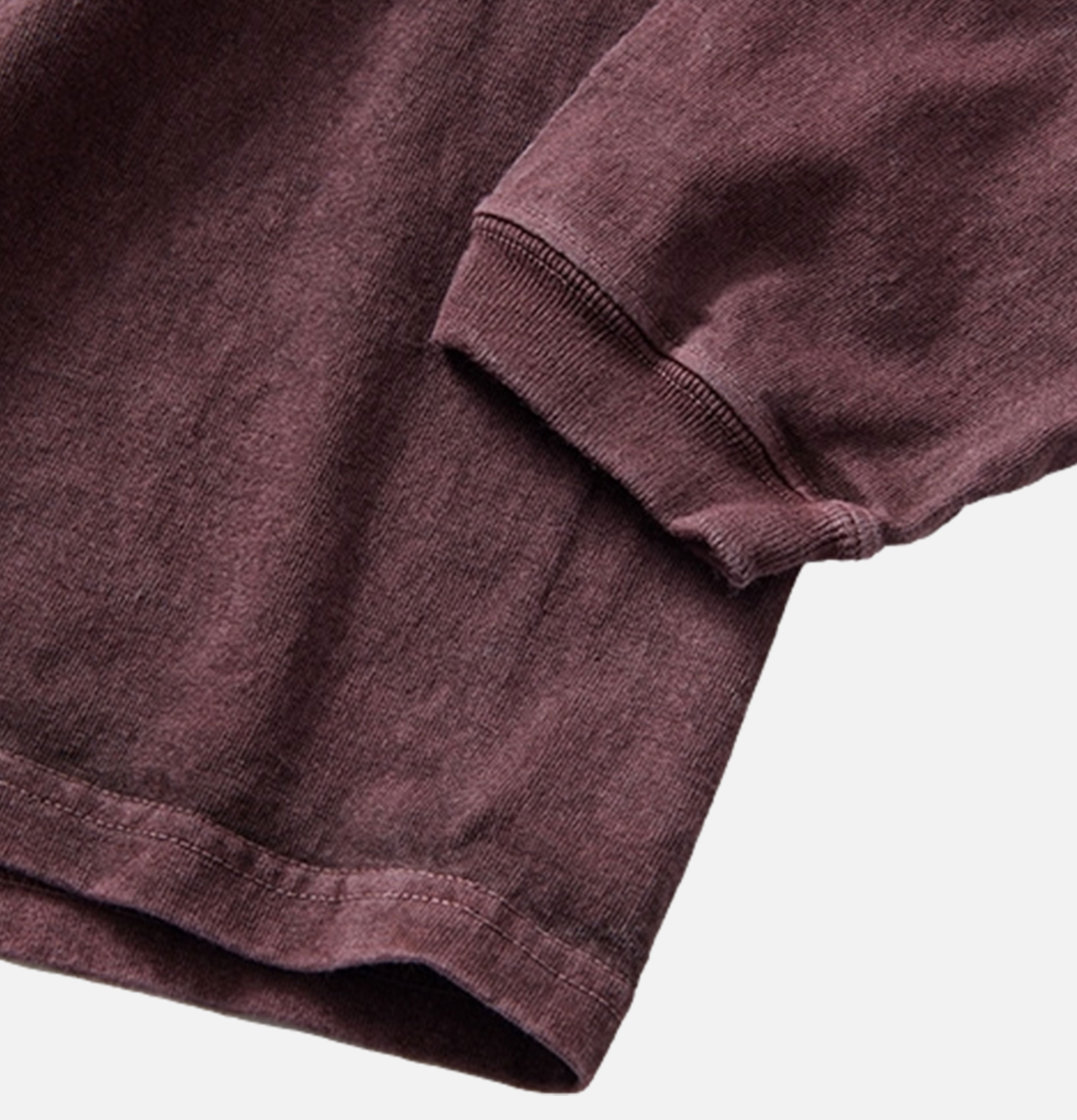 Good On Japan LS Crew Tee Bordeaux