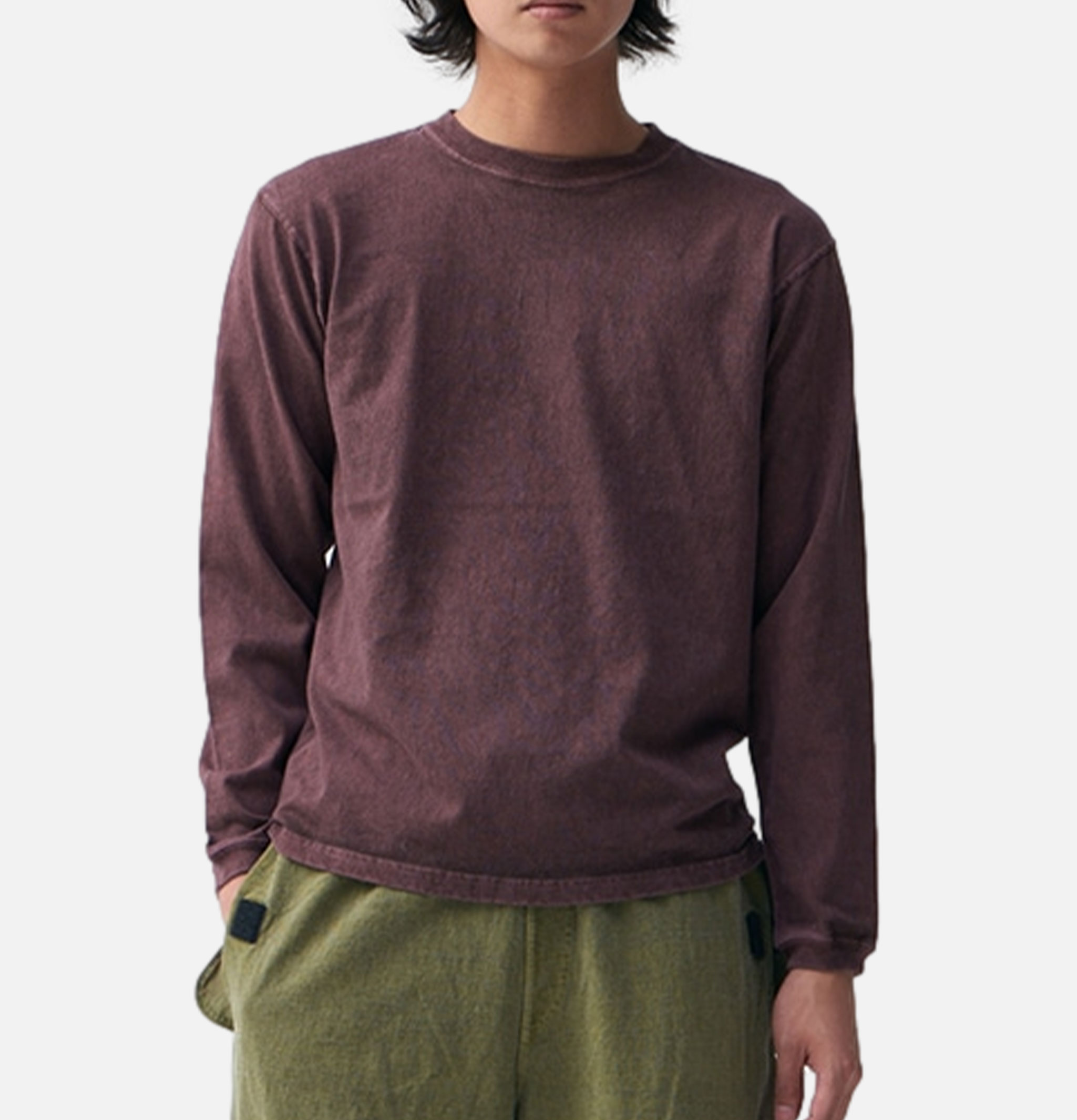 Good On Japan LS Crew Tee Bordeaux