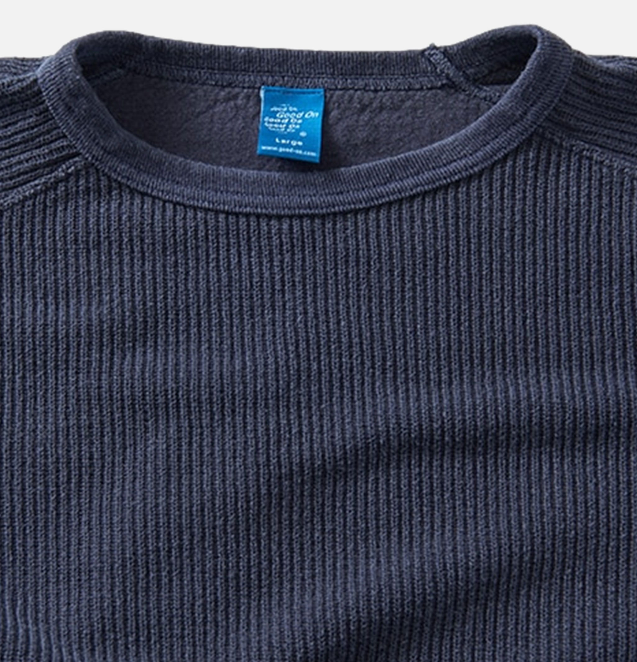 Good On Japan Ls Rib Knit Navy
