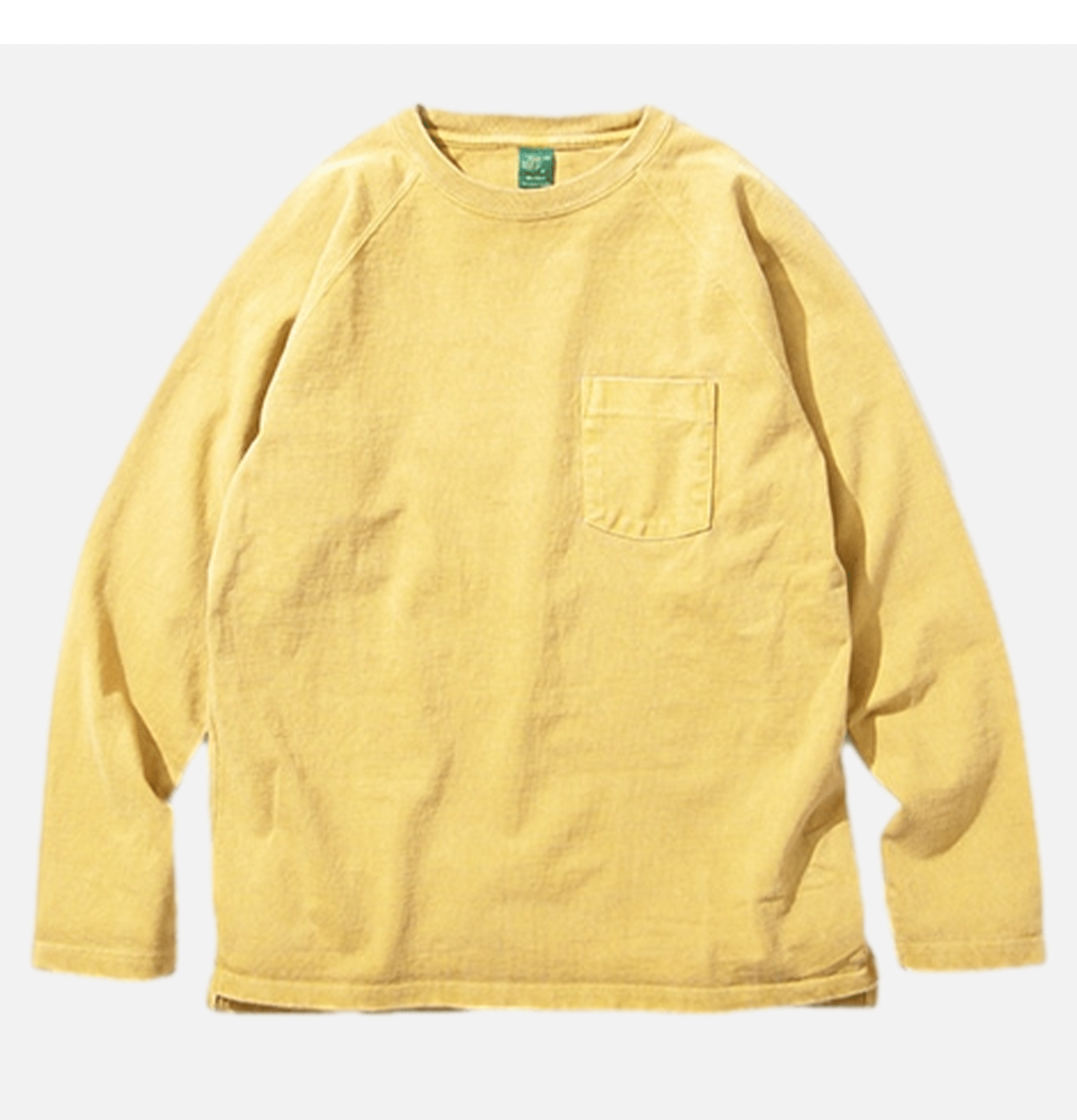 Good On Ls Heavy Raglan Pocket Tee Straw