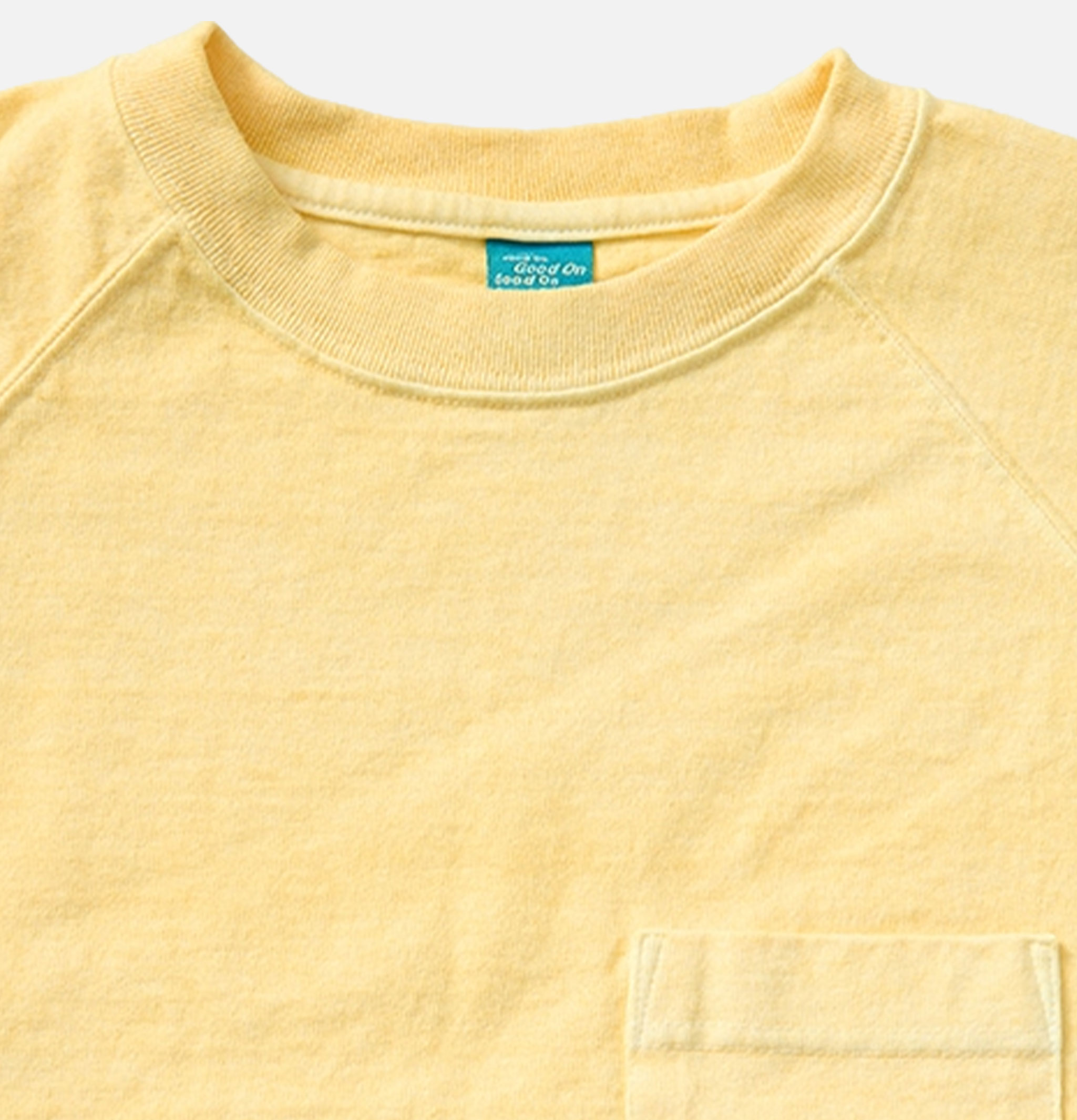 Good On Ls Heavy Raglan Pocket Tee Straw