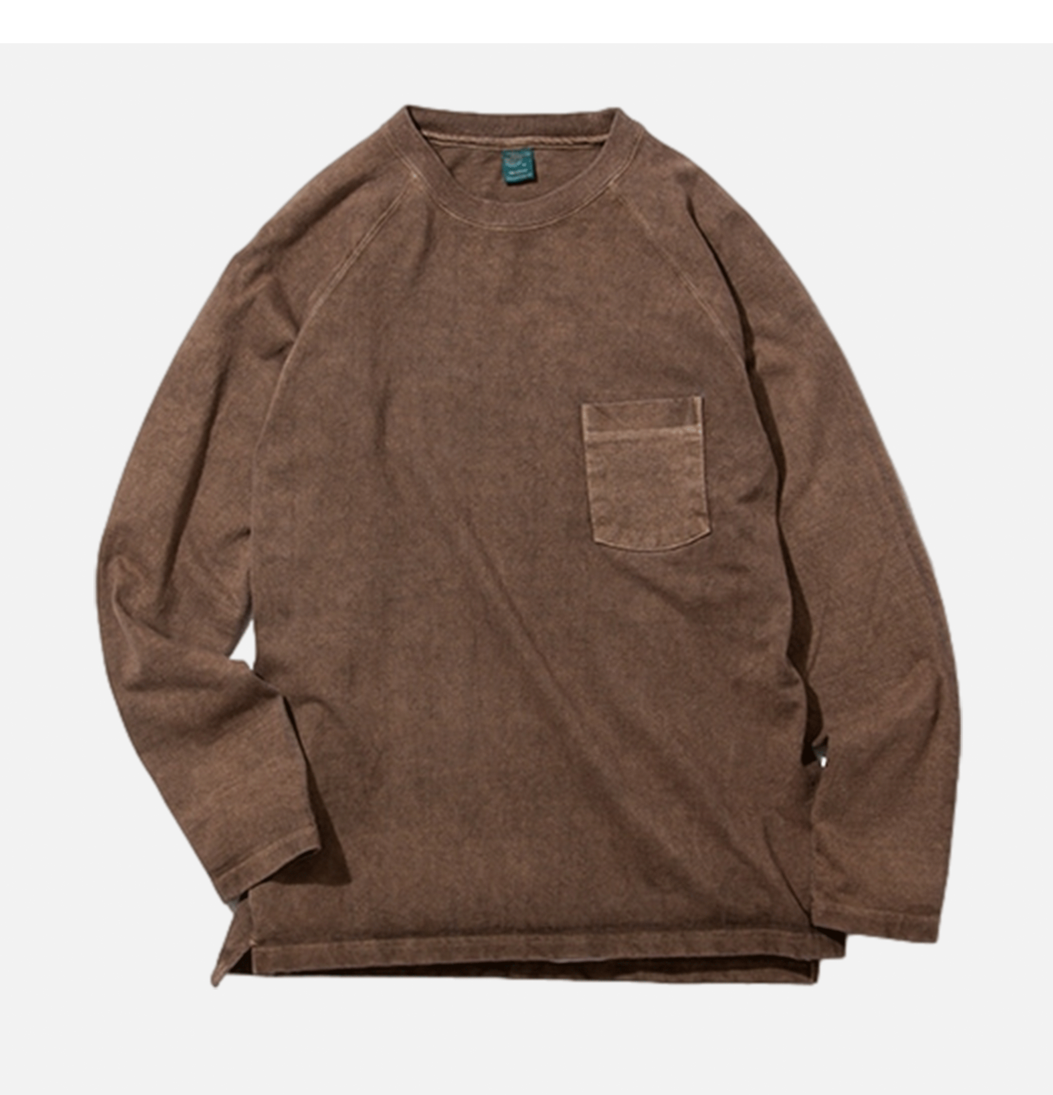 Good On Ls Heavy Raglan Pocket Tee Marron