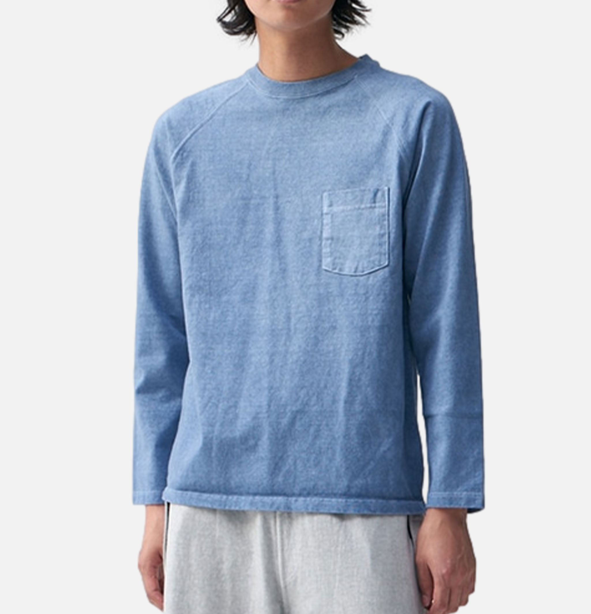 Good On Ls Heavy Raglan Pocket Tee Ajisai