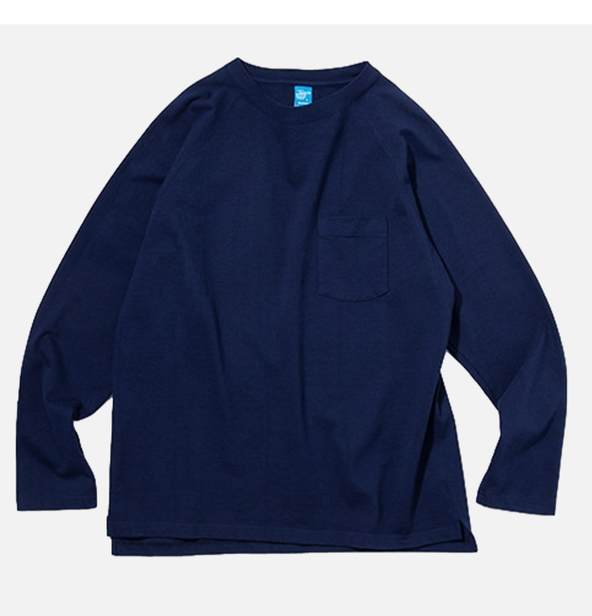 Good On Ls Heavy Raglan Pocket Tee Navy