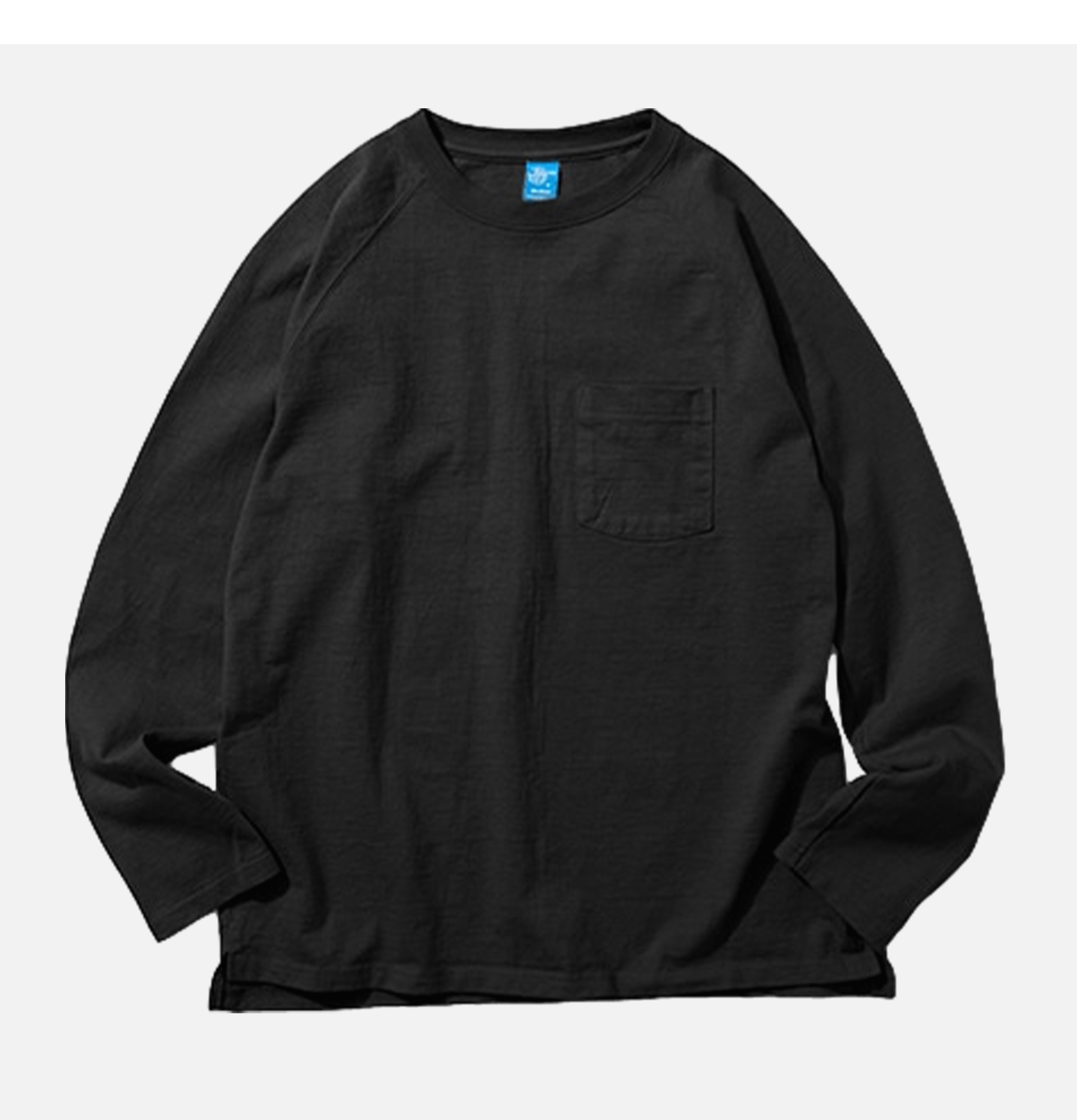 Good On Ls Heavy Raglan Pocket Tee Noir