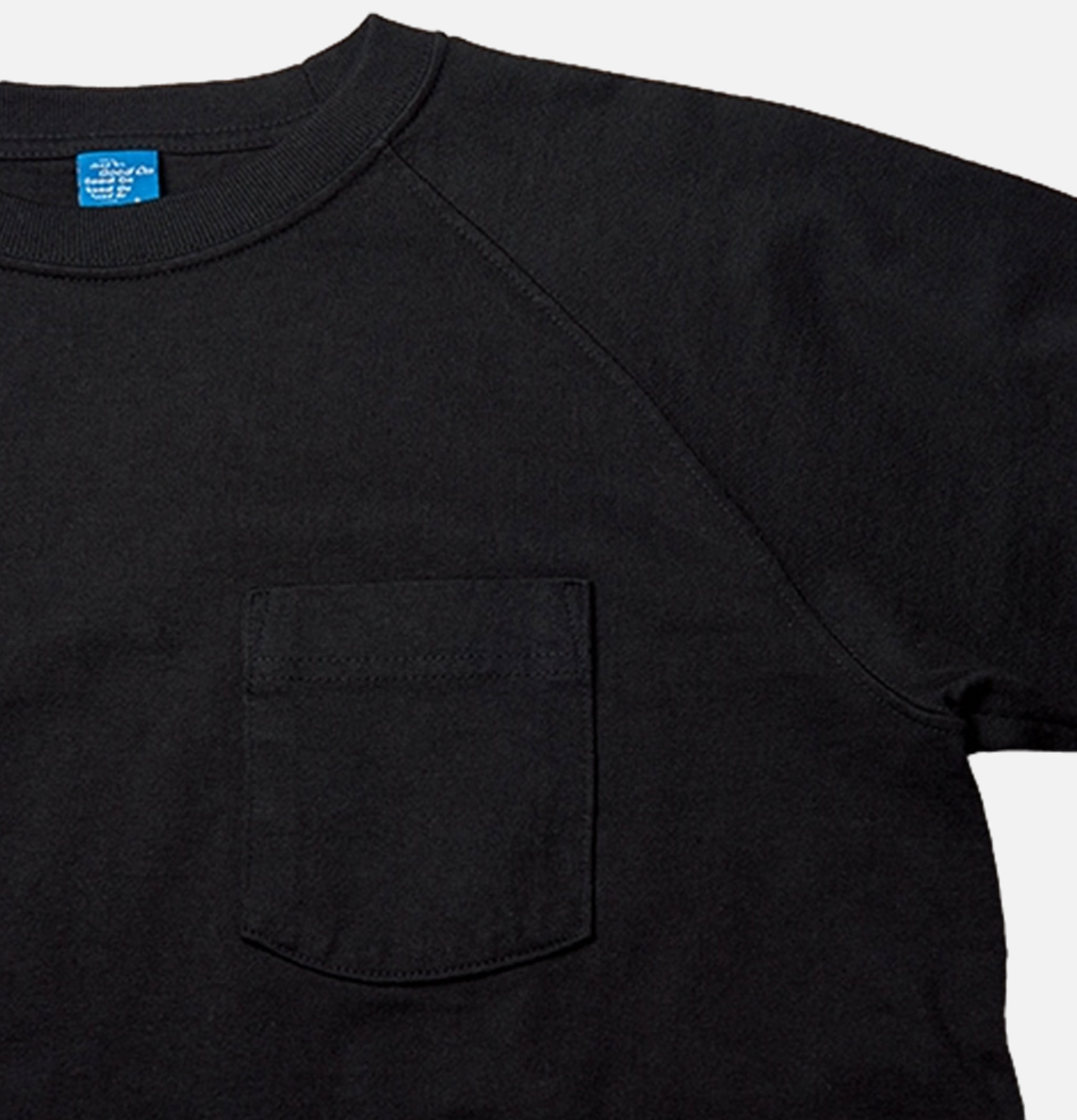 Good On Ls Heavy Raglan Pocket Tee Noir