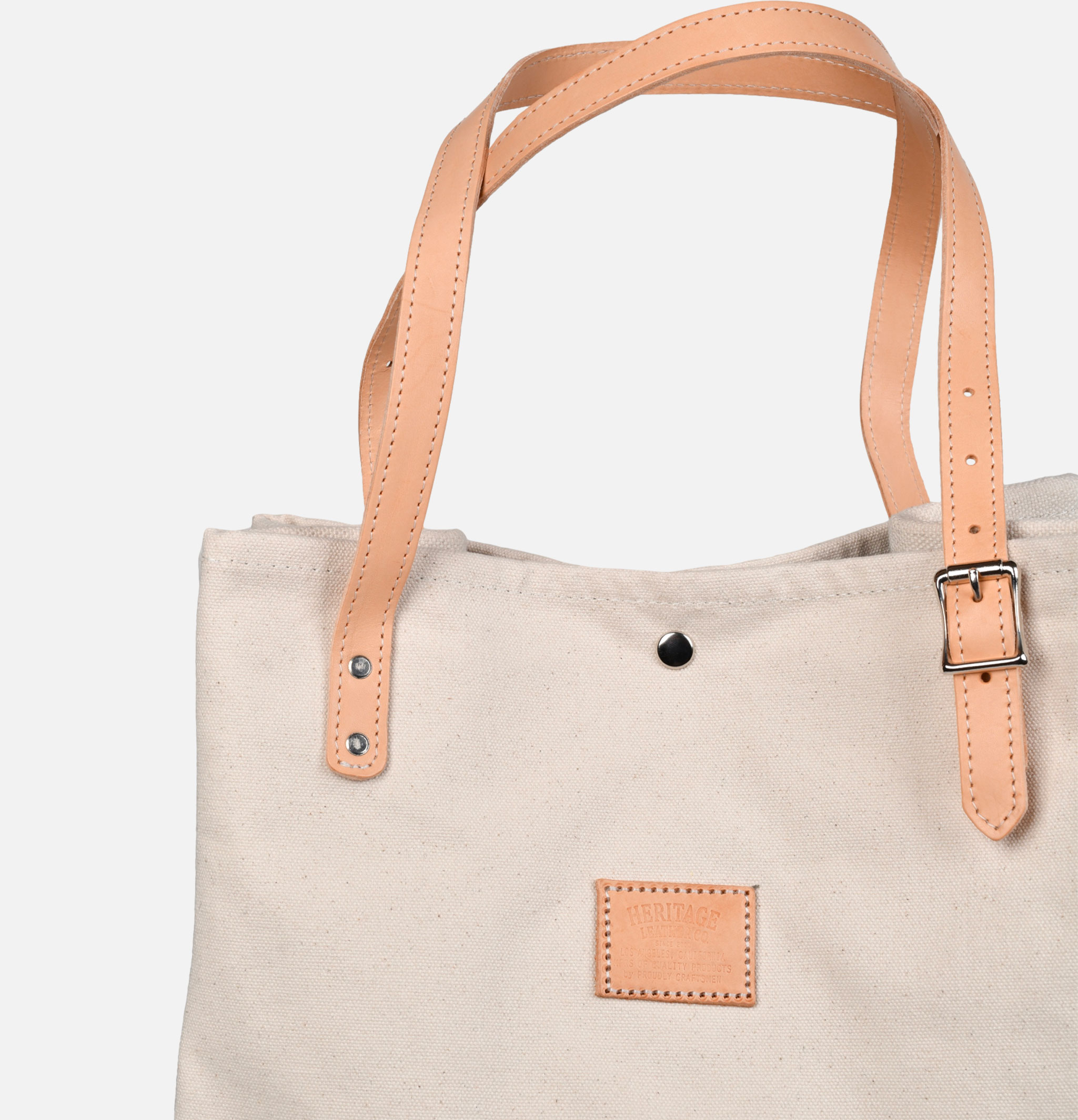 Sac Heritage Leather Company Canvas Multi Tote Natural