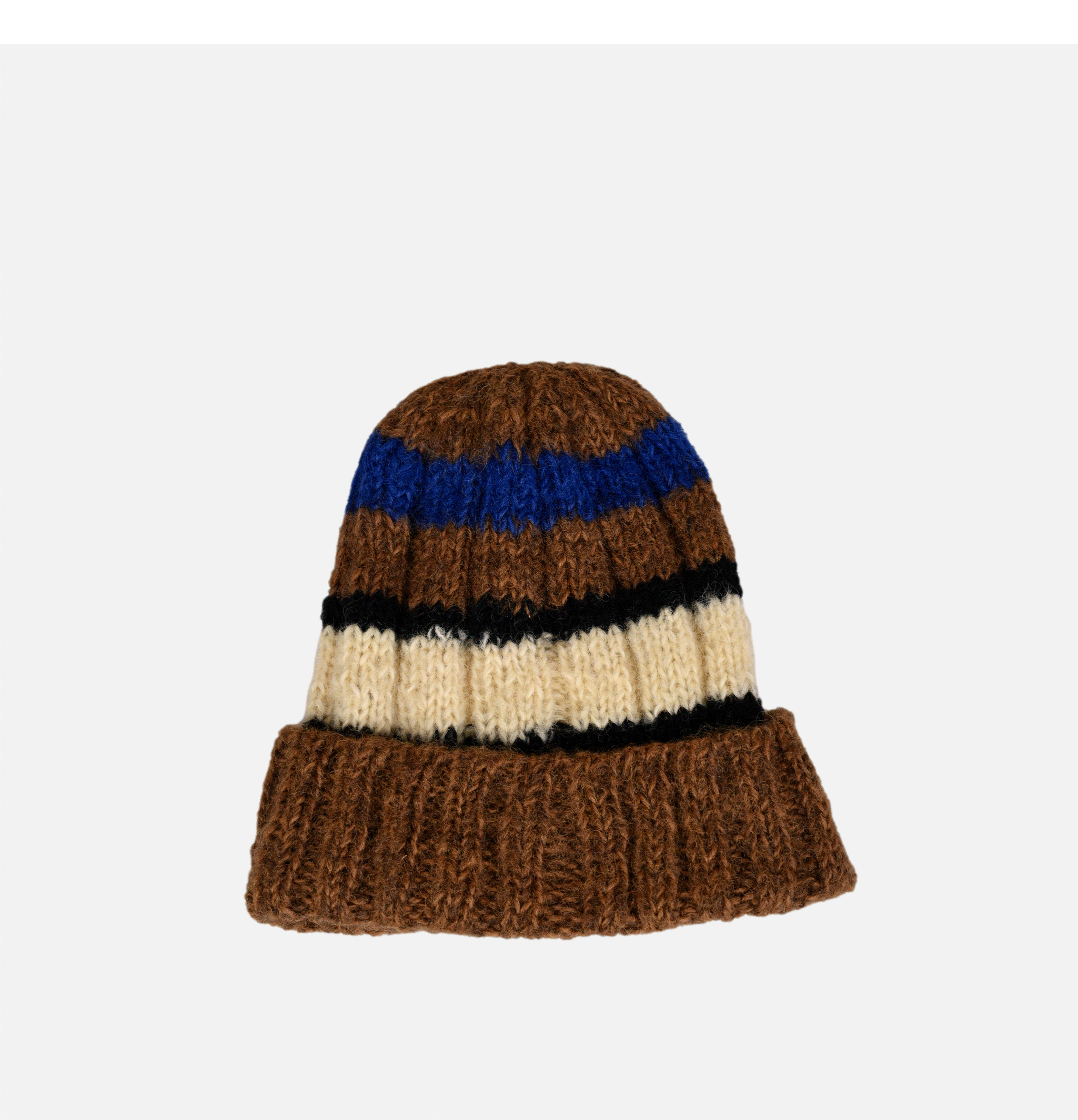 Handknit Line Brown Mix