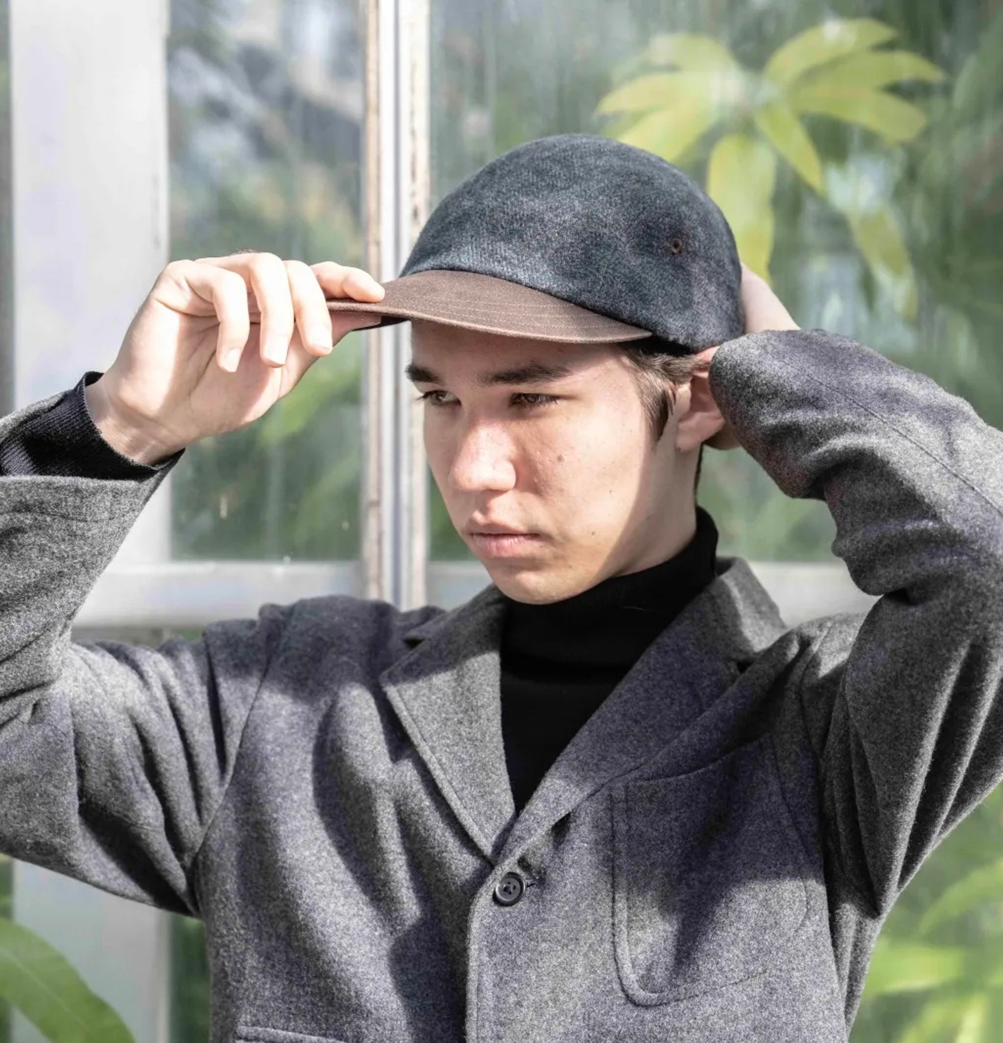 Decho Jet Cap Check Molesskin Noir