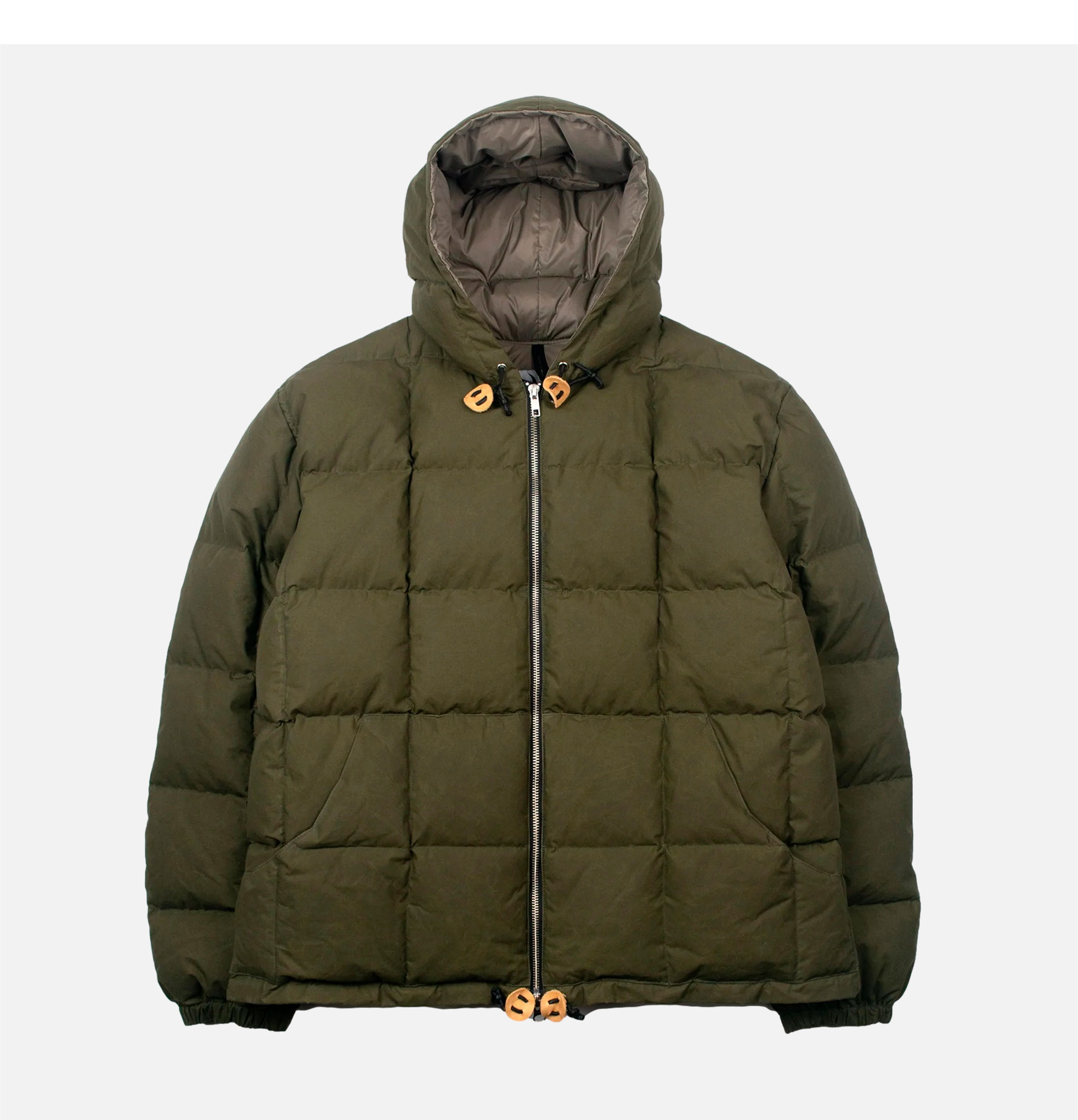 Hooded Sweat Wax Green Wood