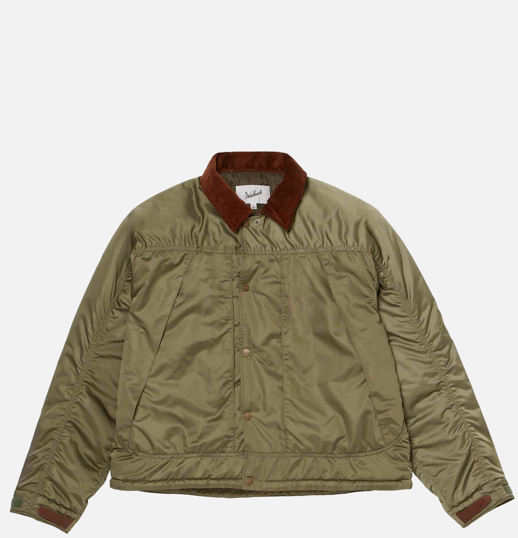 Woolrich Satin Fishing Jacket Olive