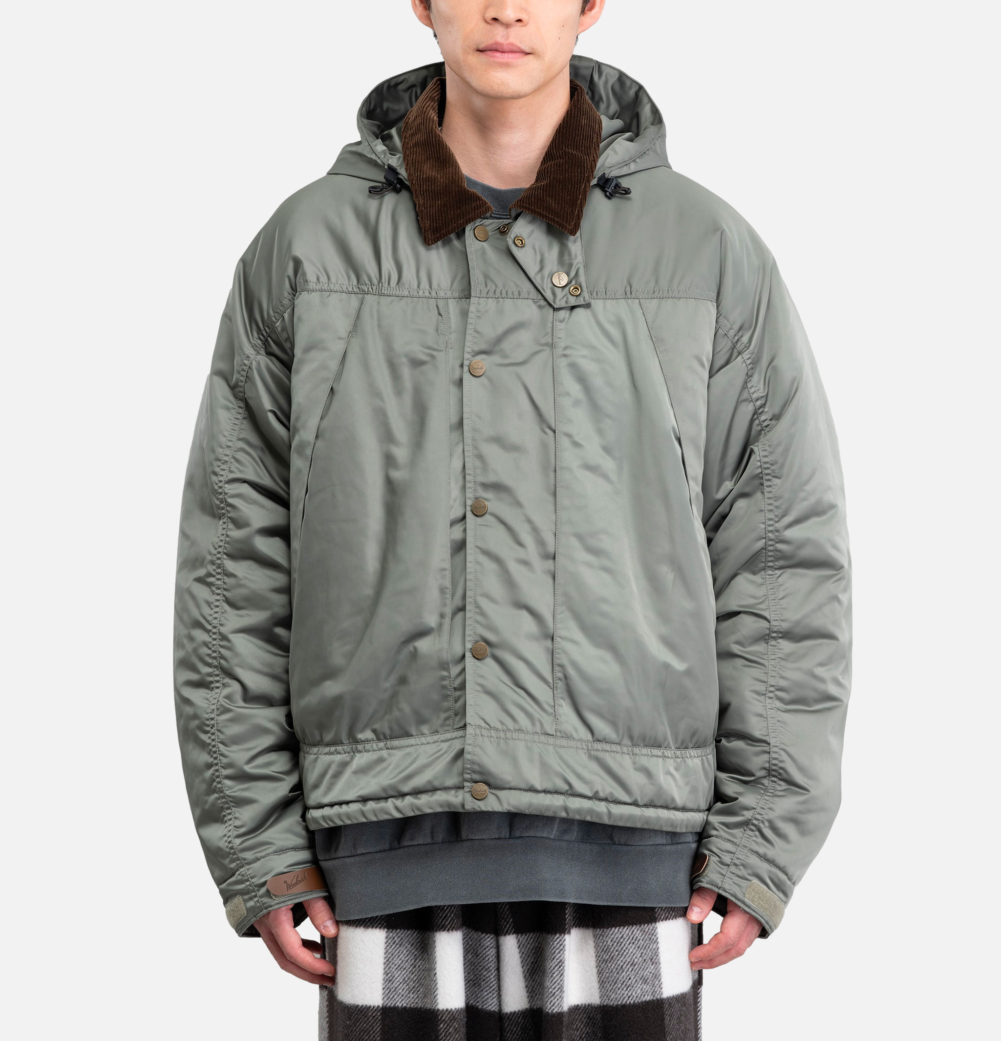 Woolrich Satin Fishing Jacket Olive
