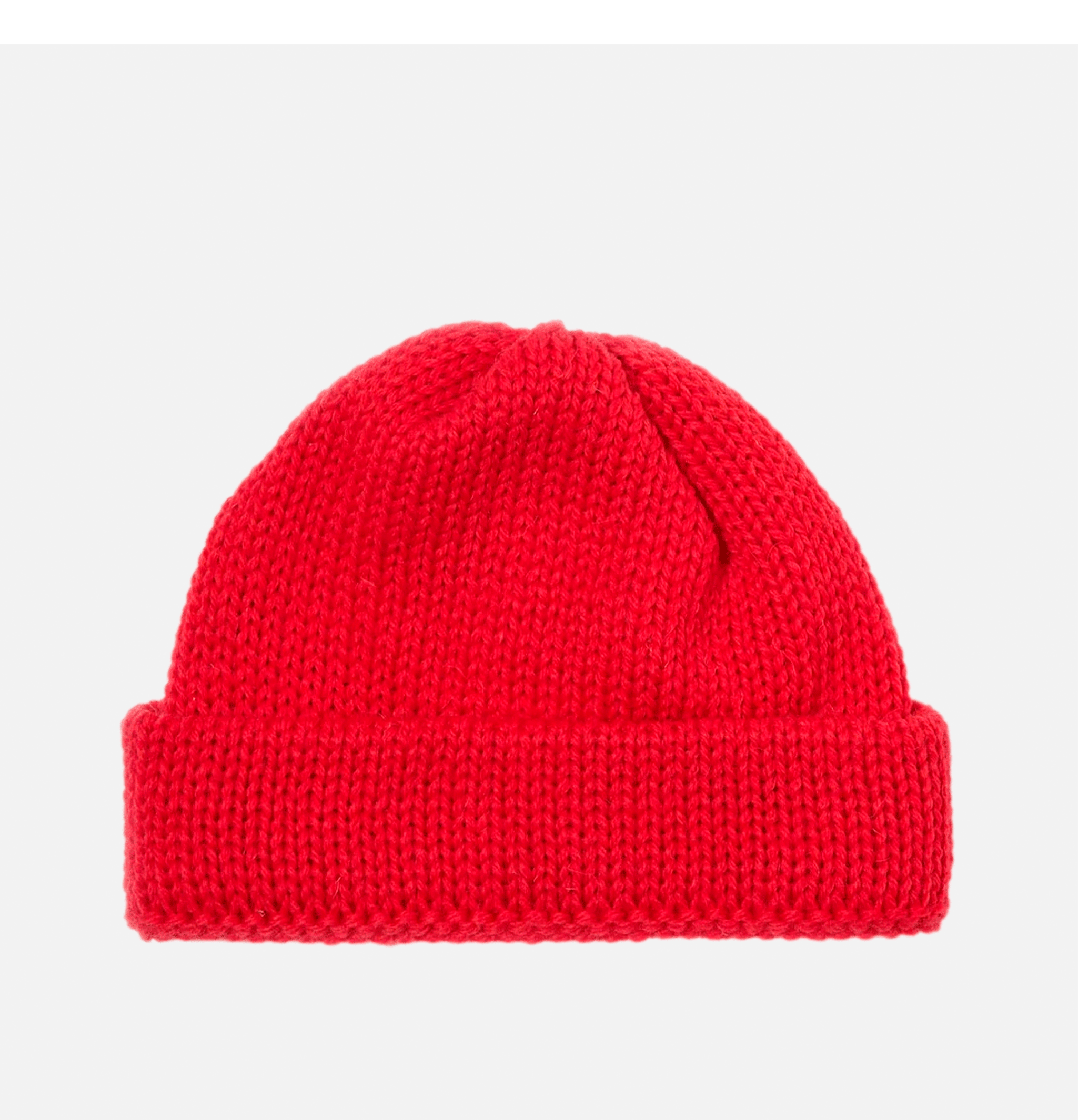 Short Watch Cap Beanie Red