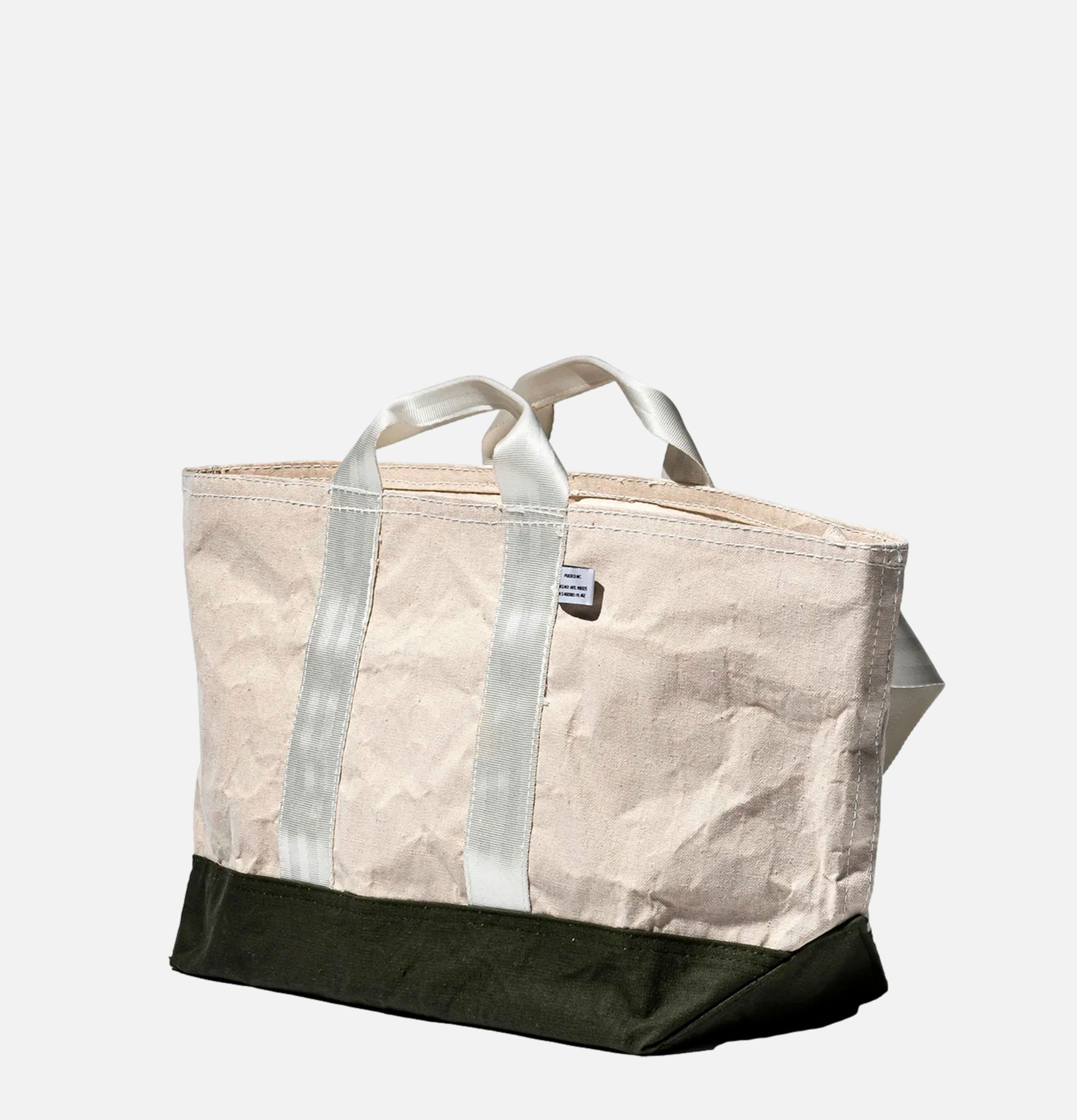 Cotton Laminate Bag Olive Larg