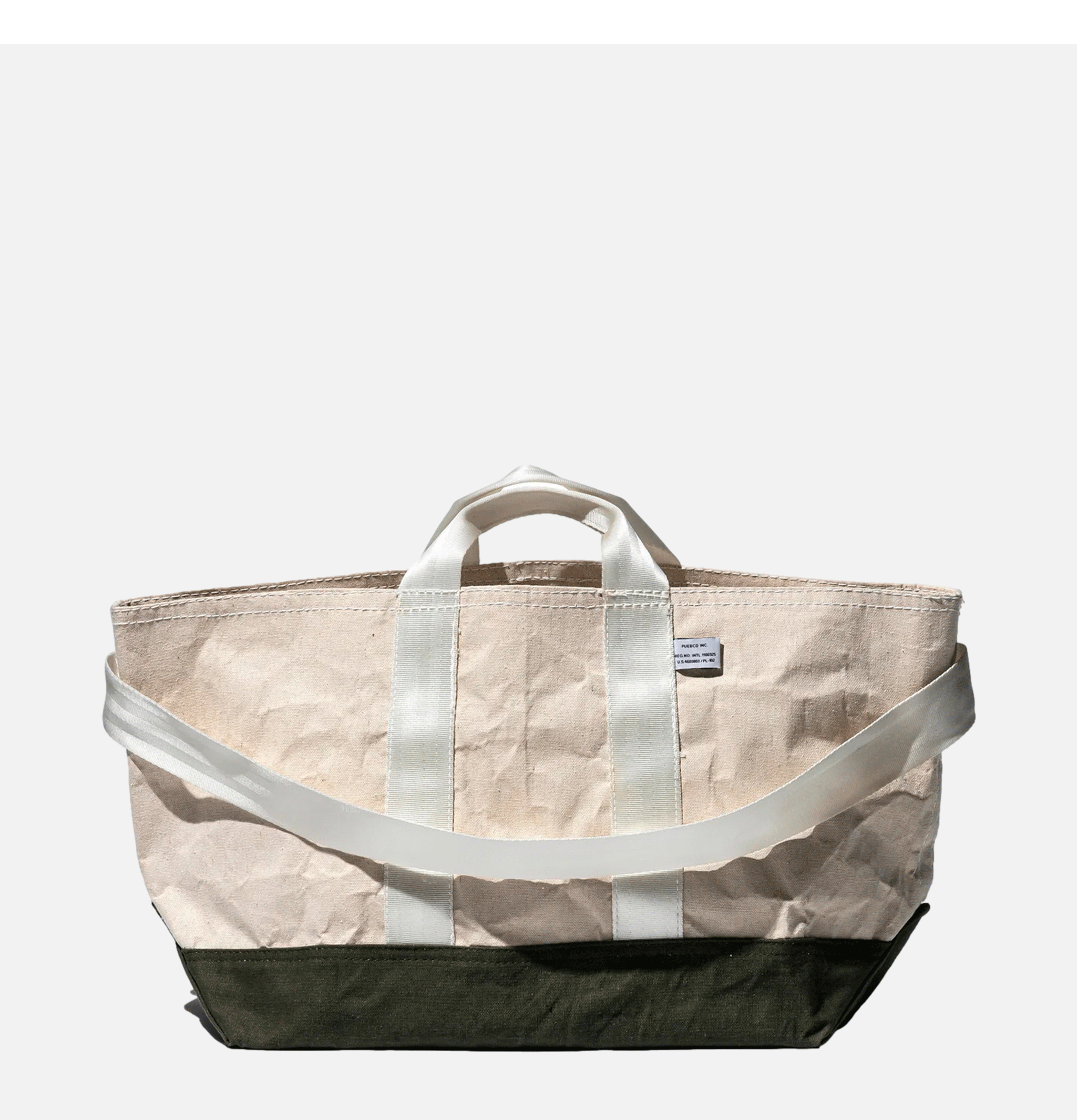 Cotton Laminate Bag Olive Larg