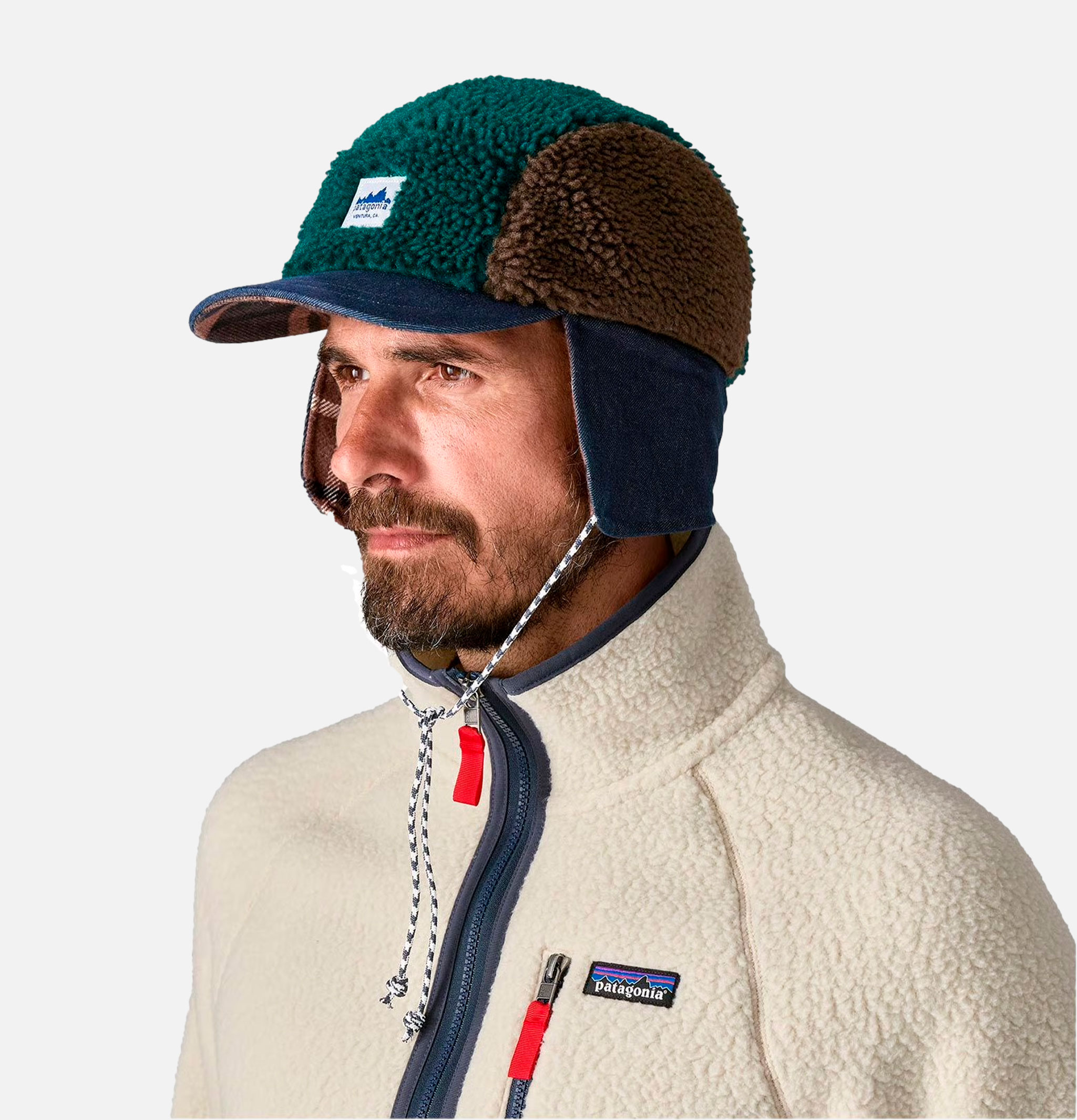 Ear Flap Cap Cascade Green