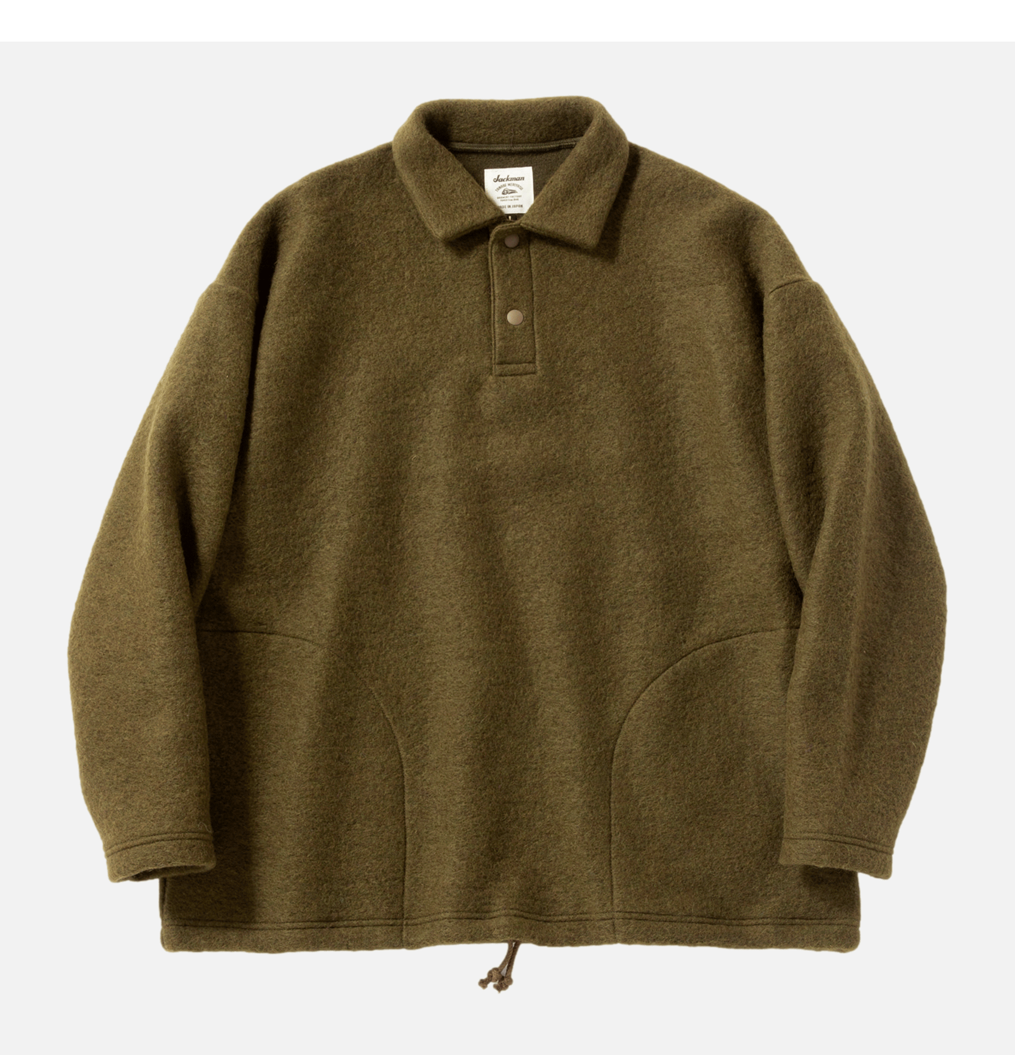 Wool Himo Polo Olive