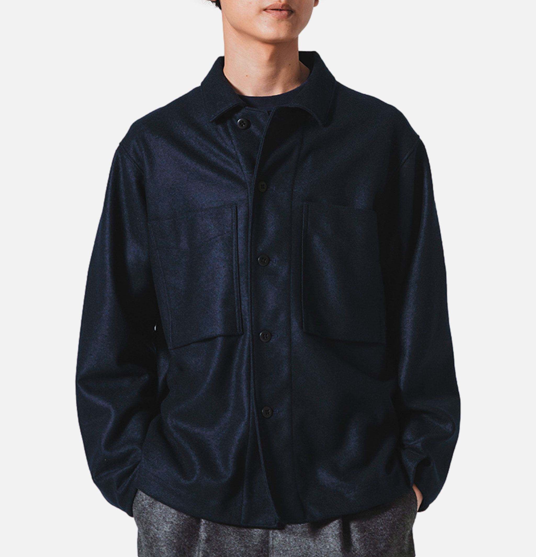 Comp Wool Bb Shirt Navy