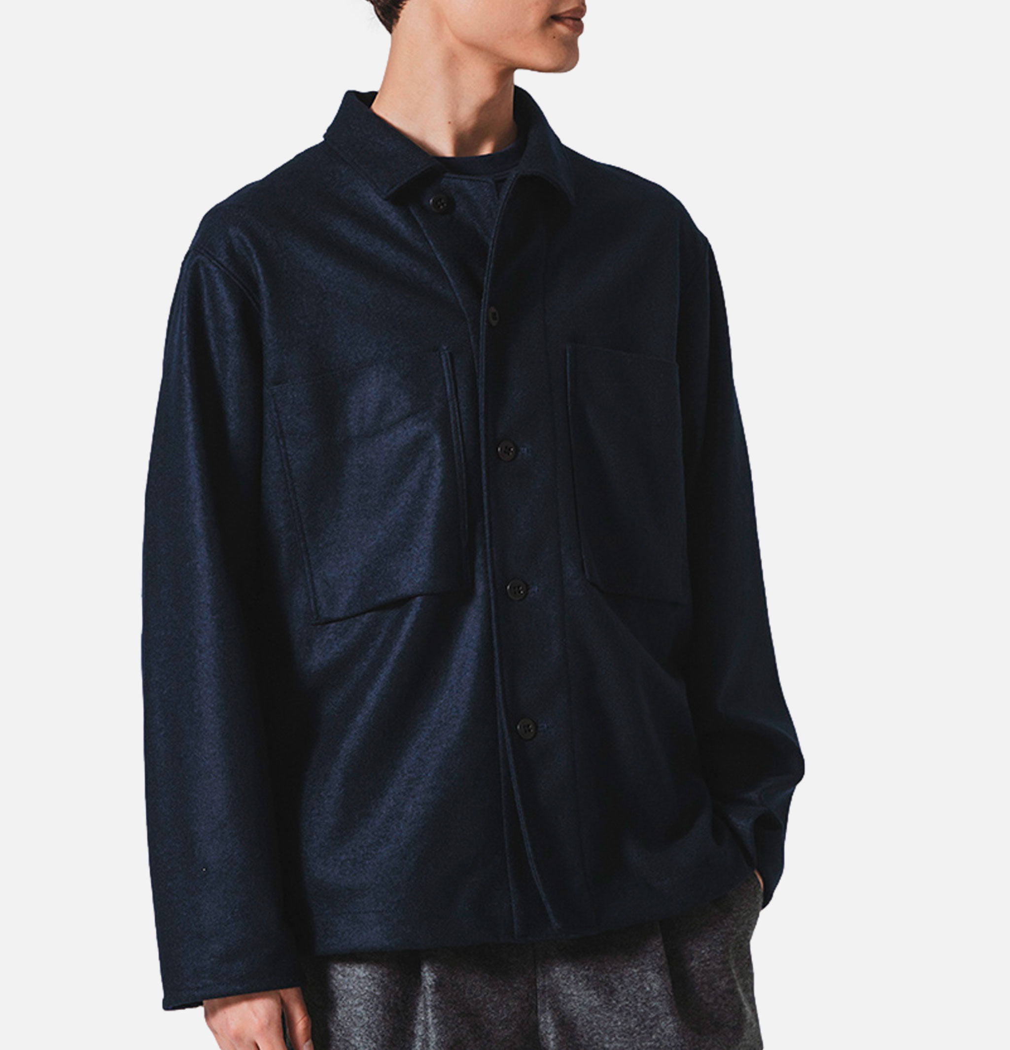 Comp Wool Bb Shirt Navy