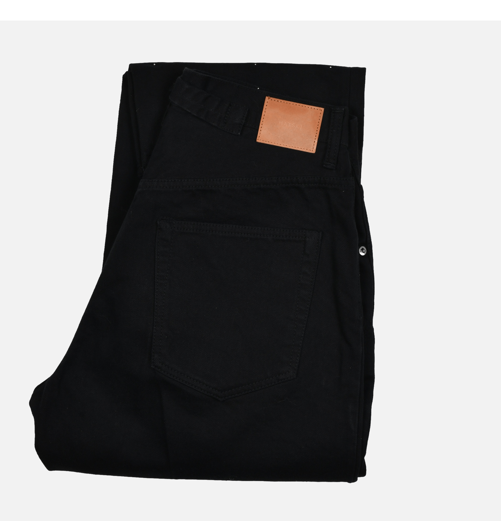 Back Buckle Denim Black