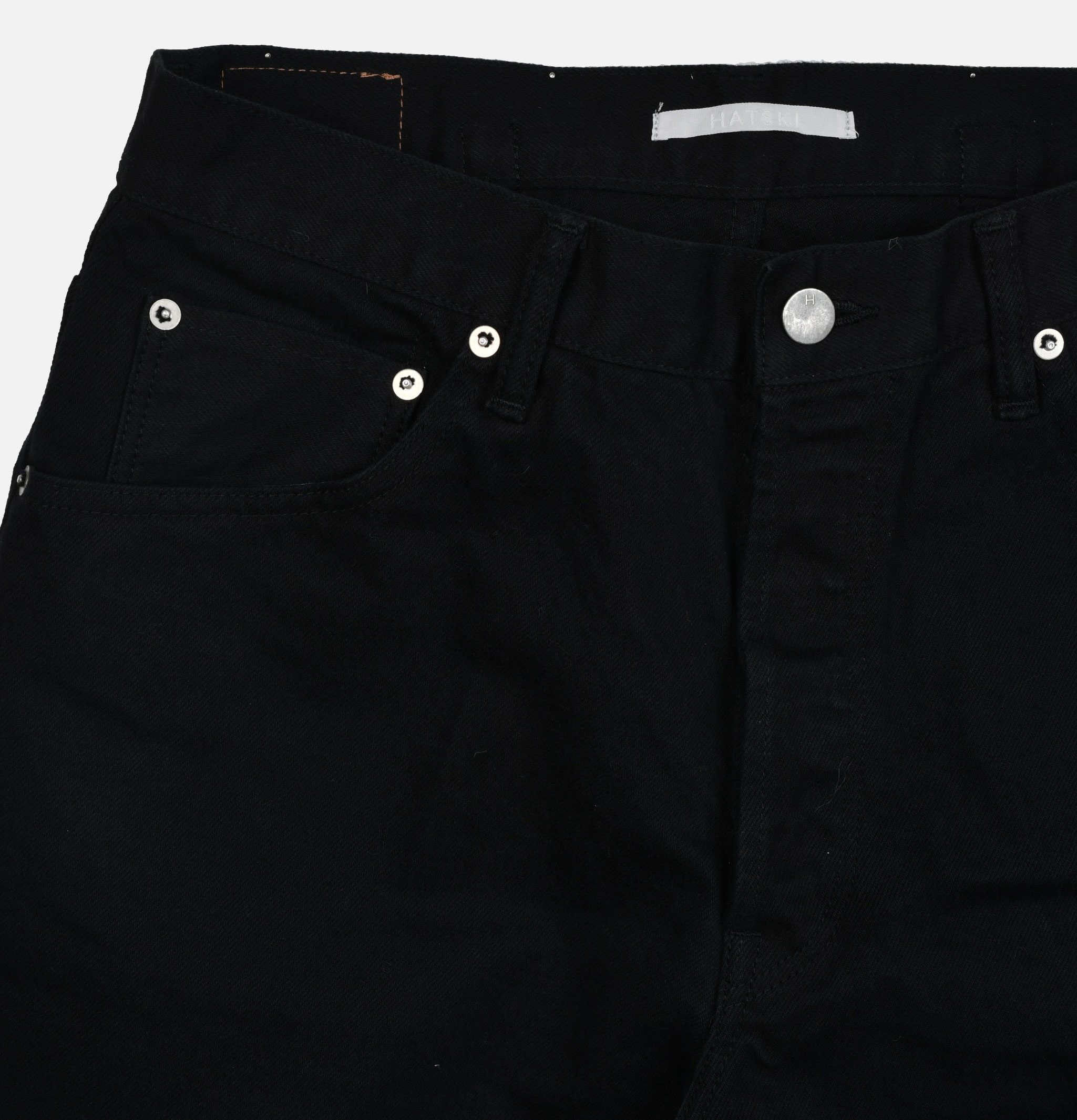 Back Buckle Denim Black