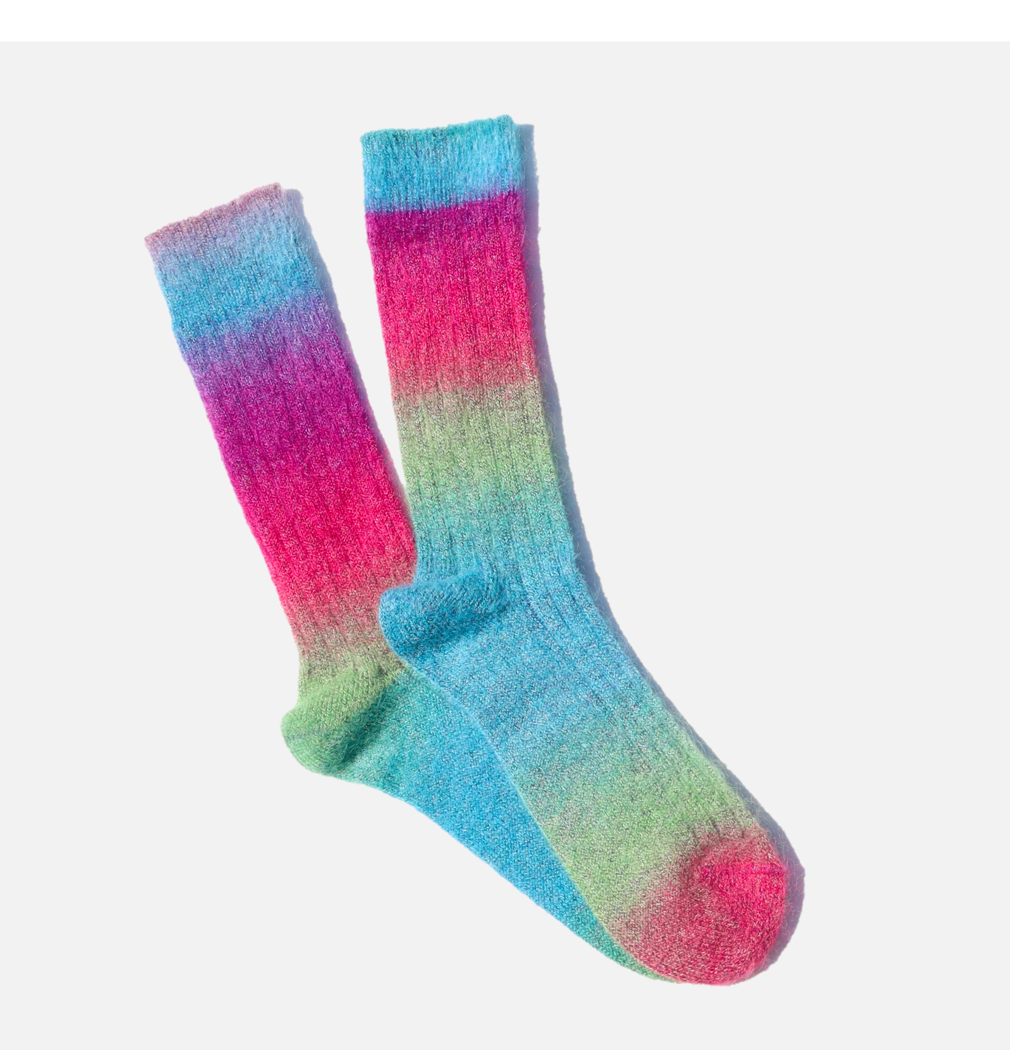 Mohair Rib Men's Crew Socks